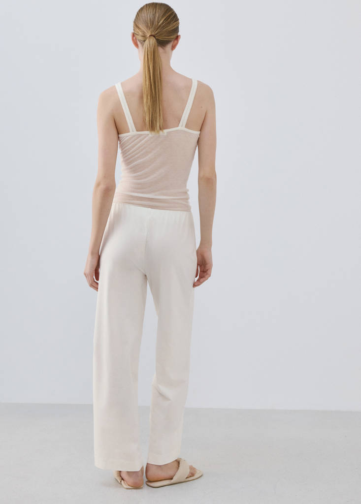 Light cotton trousers — Ivory White
