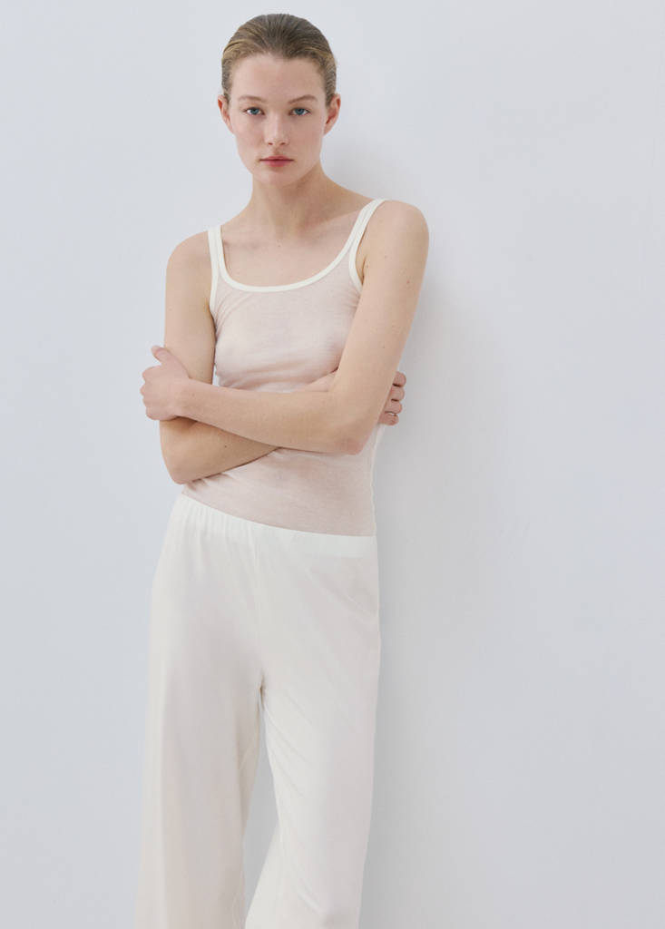 Light cotton trousers — Ivory White