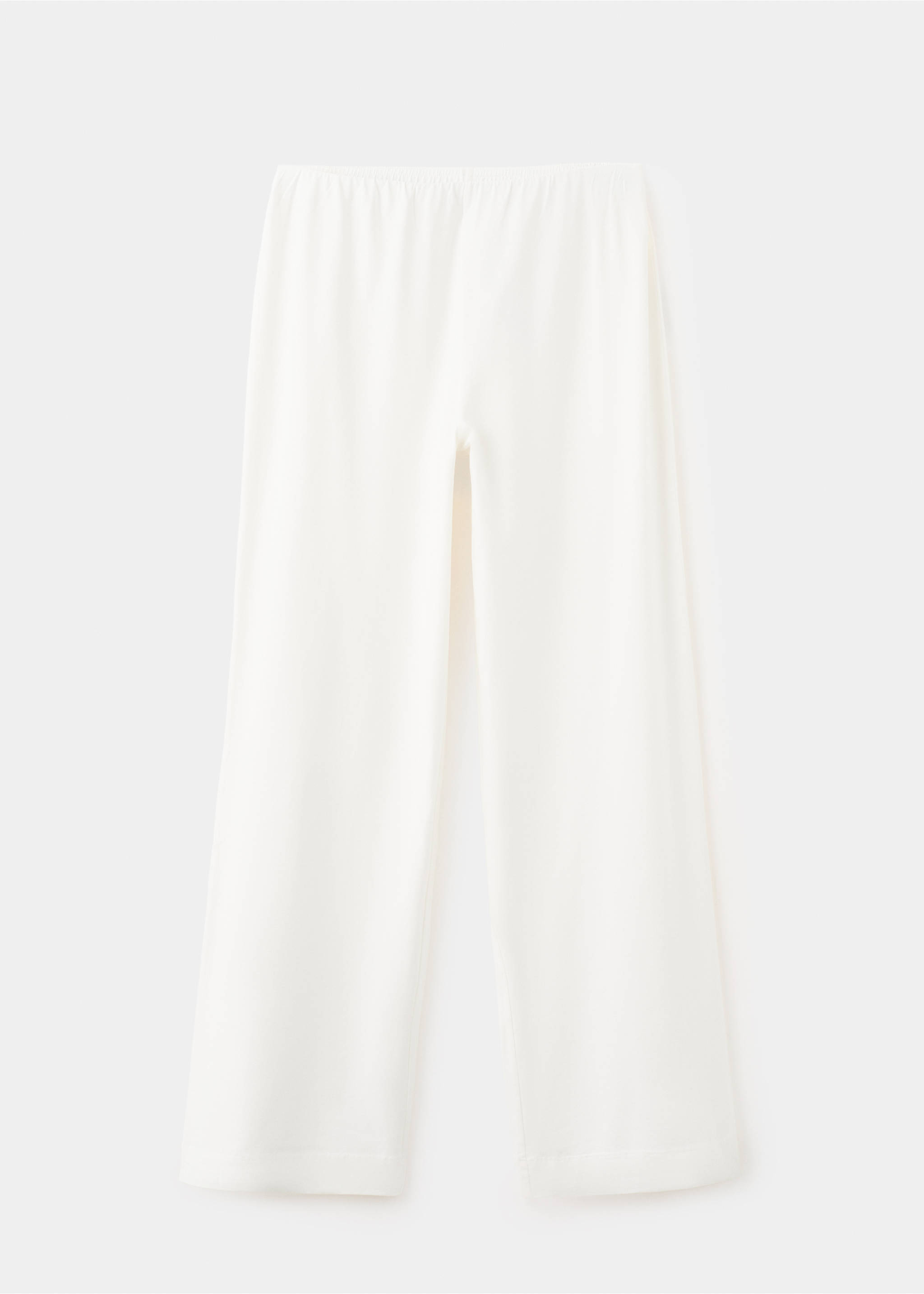 Light cotton trousers - Article without model, Ivory White. Ref: 27073336-00.