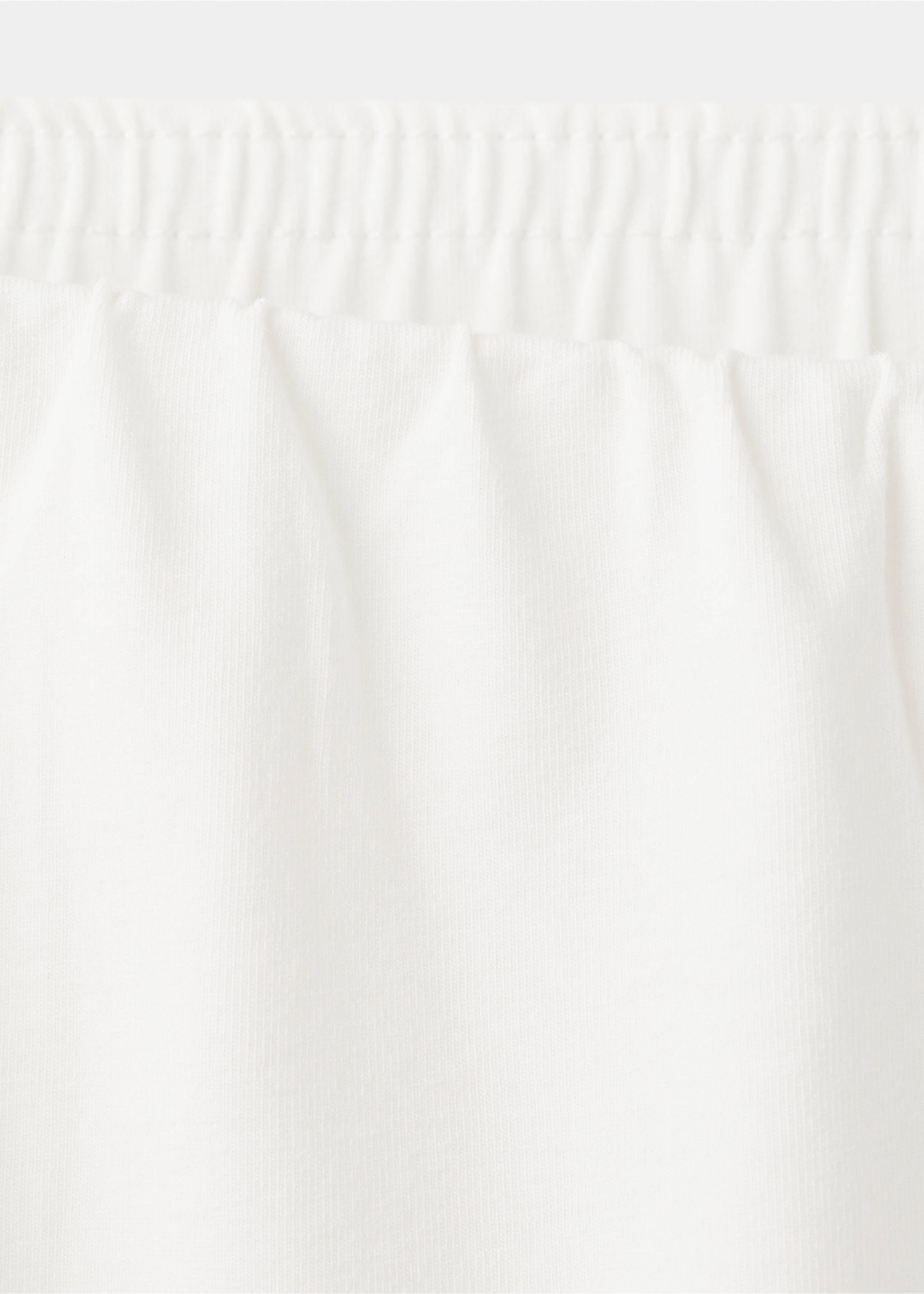 Light cotton trousers - Details of the article 8, Ivory White. Ref: 27073336-00.