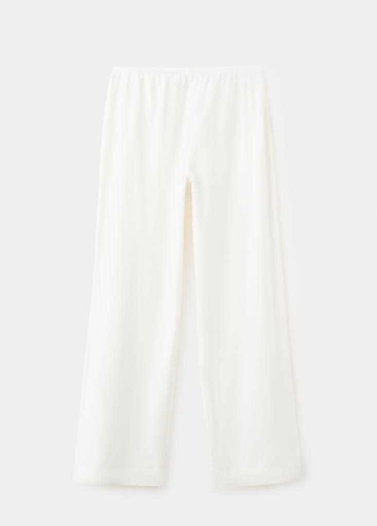 Light cotton trousers — Ivory White