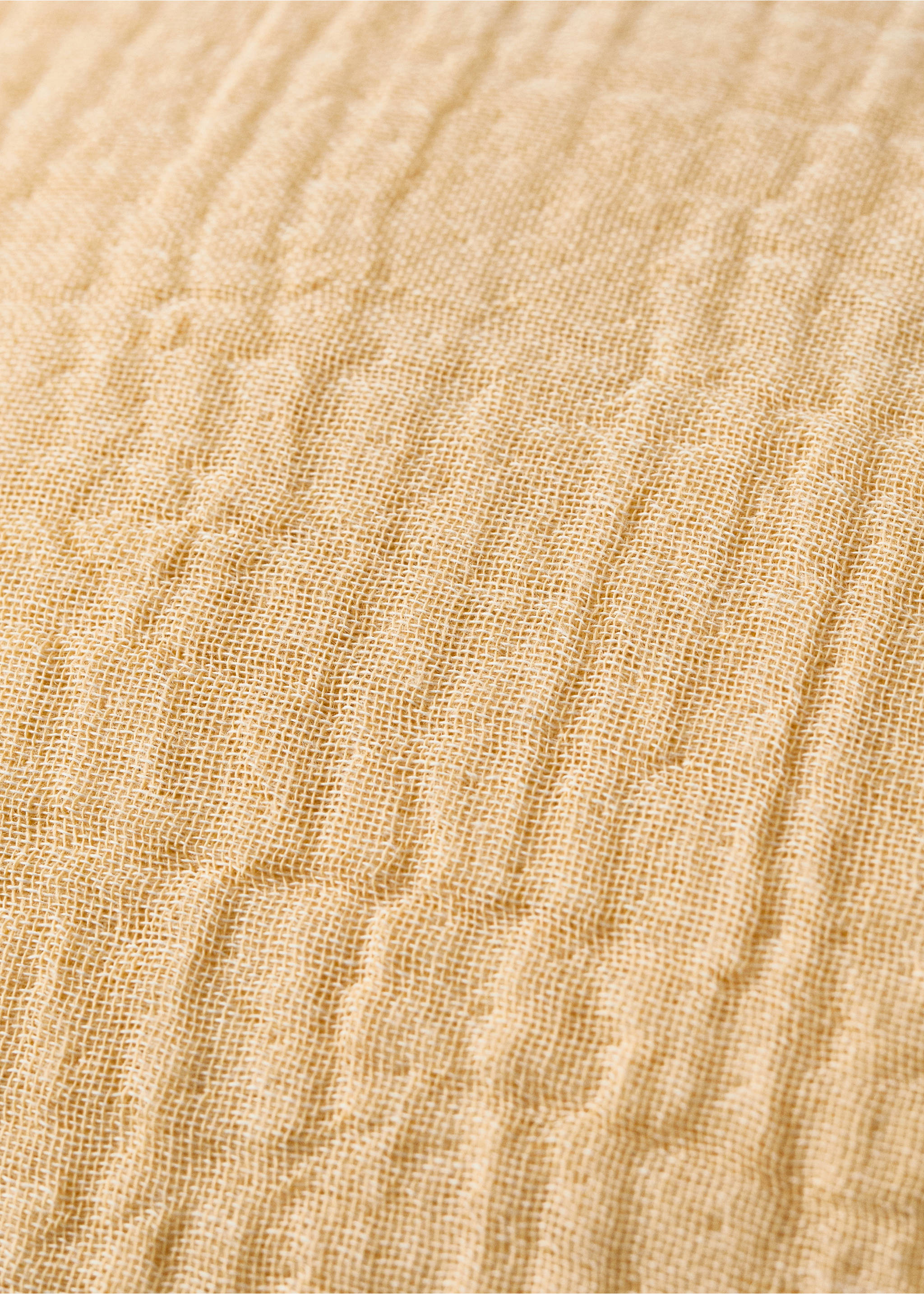 Children's cushion cover cotton gauze garment-dyed 30x40cm - Details of the article 3, Yellow. Ref: 27073338-00.