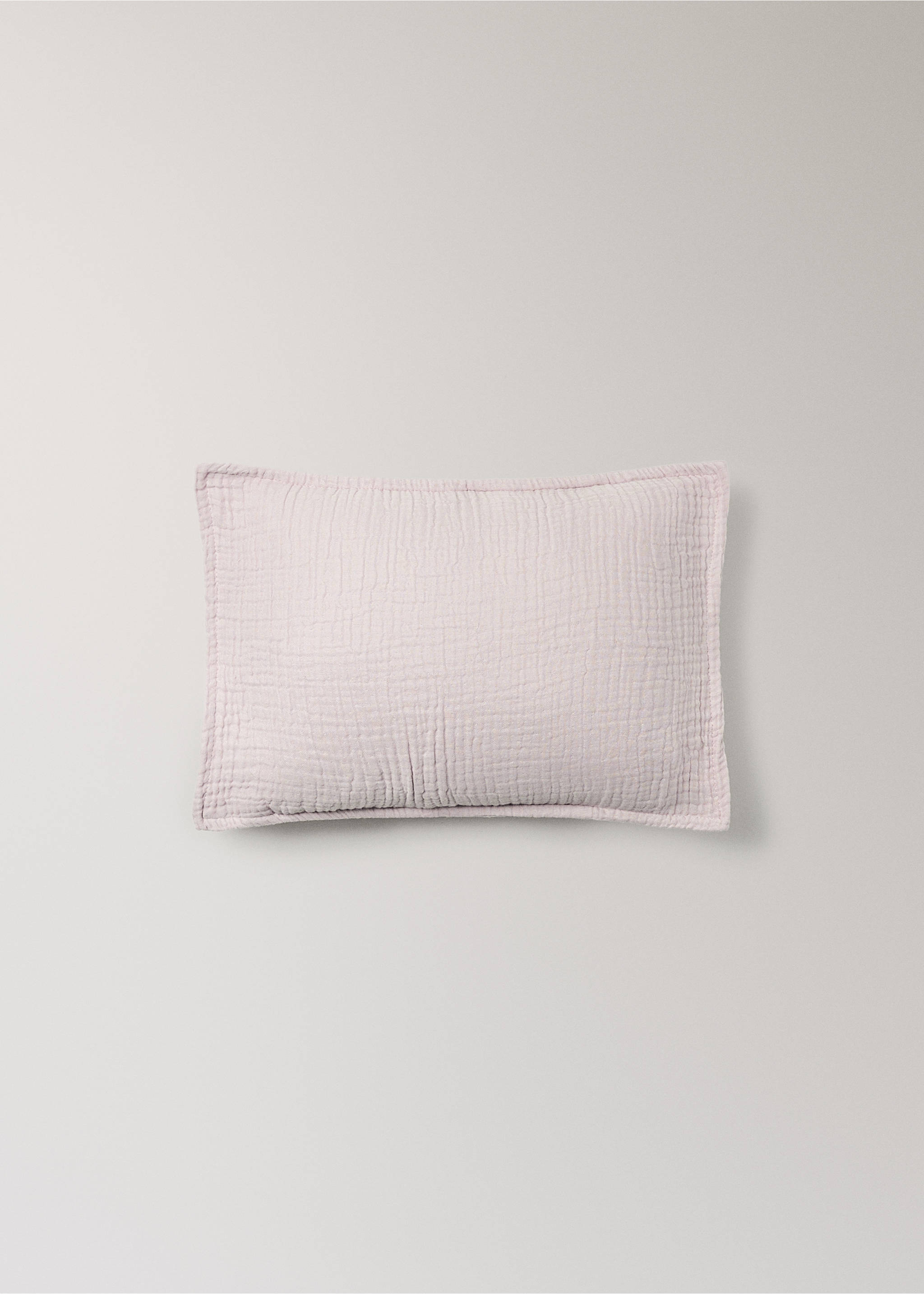 Housse de coussin enfant en gaze de coton teint en pièce, 30 x 40 cm - Article sans modèle, Lilas. Ref: 27073338-00.