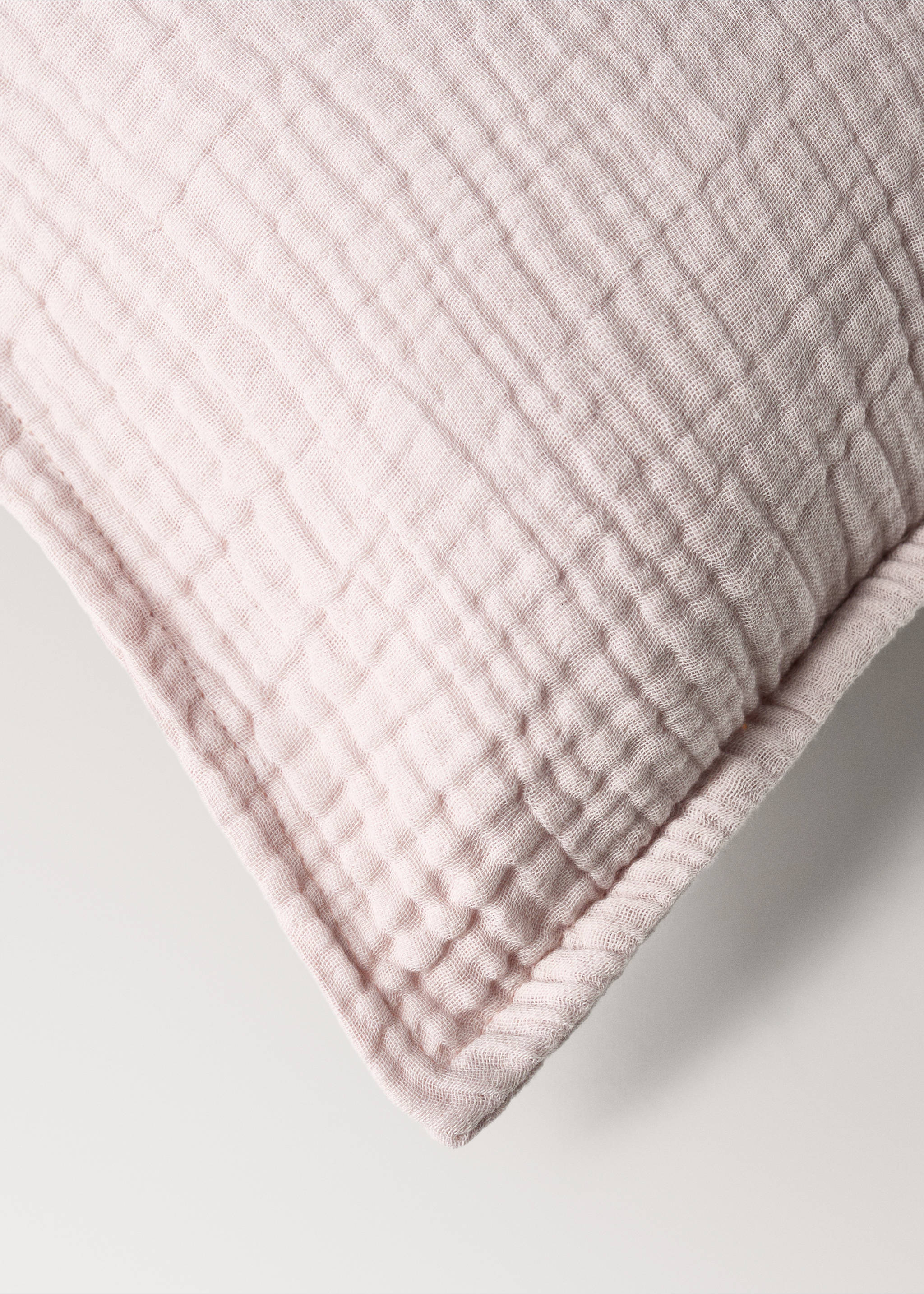 Housse de coussin enfant en gaze de coton teint en pièce, 30 x 40 cm - Détail de l'article 1, Lilas. Ref: 27073338-00.