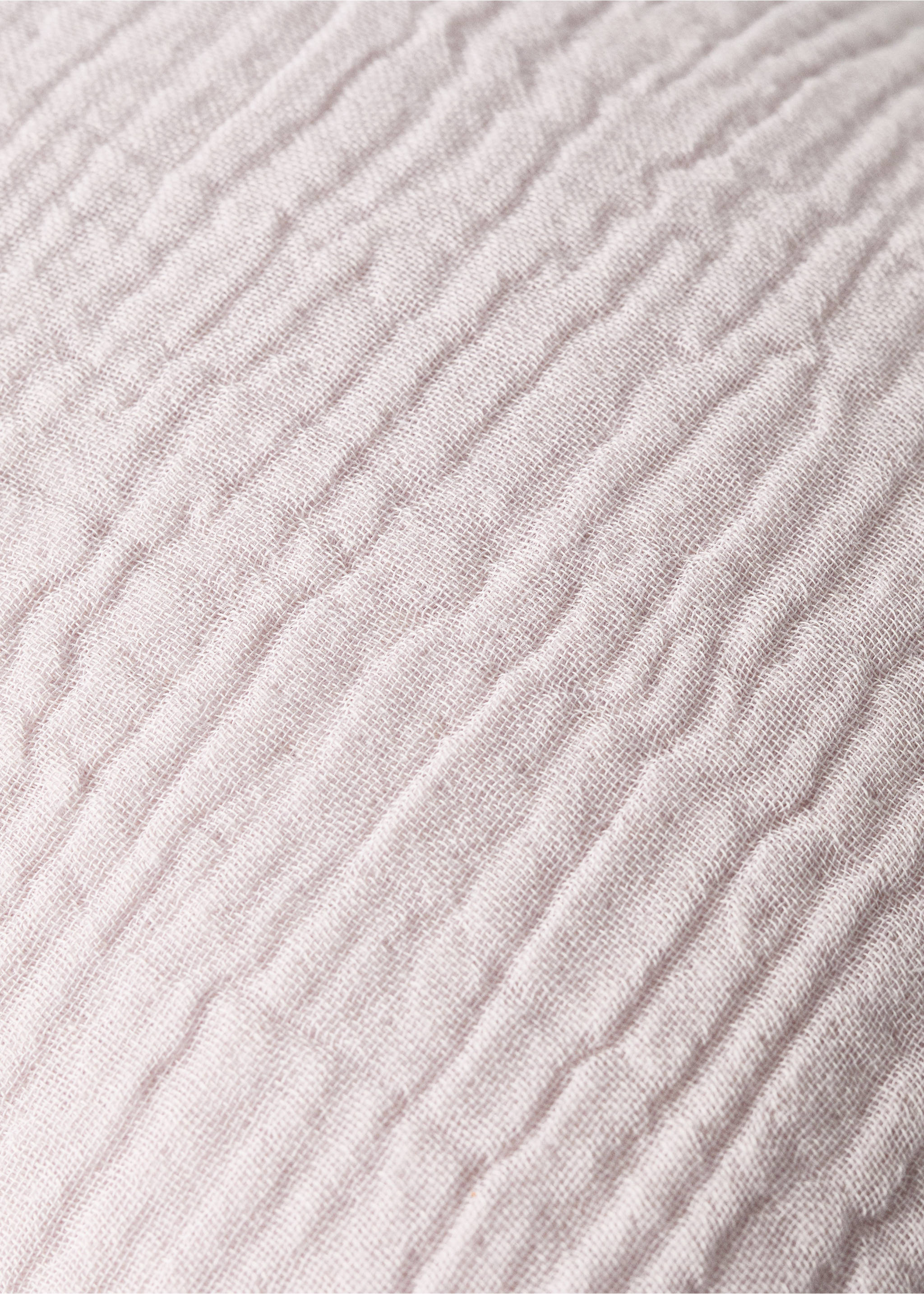 Housse de coussin enfant en gaze de coton teint en pièce, 30 x 40 cm - Détail de l'article 3, Lilas. Ref: 27073338-00.