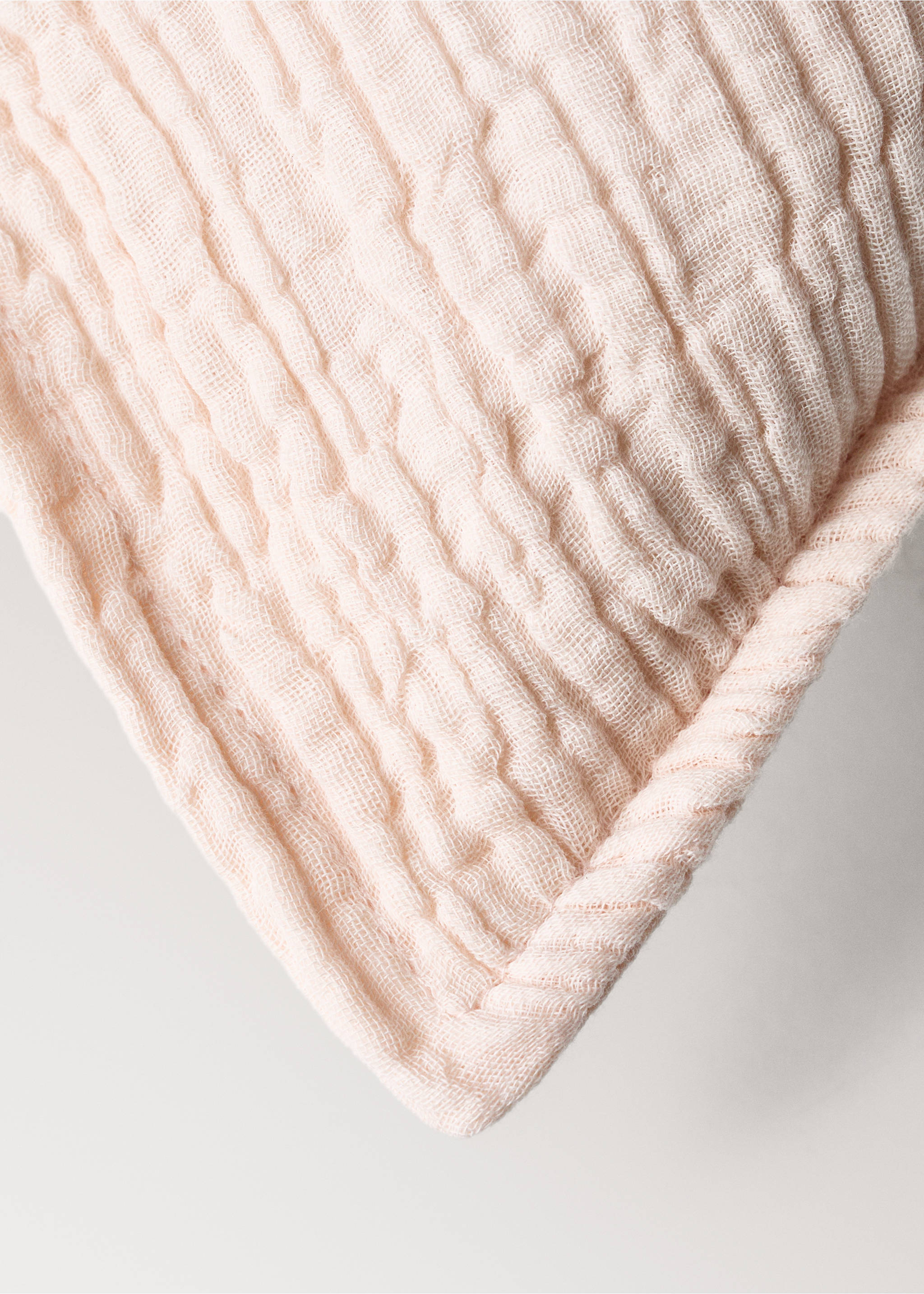 Housse de coussin enfant en gaze de coton teint en pièce, 30 x 40 cm - Détail de l'article 1, Rose. Ref: 27073338-00.