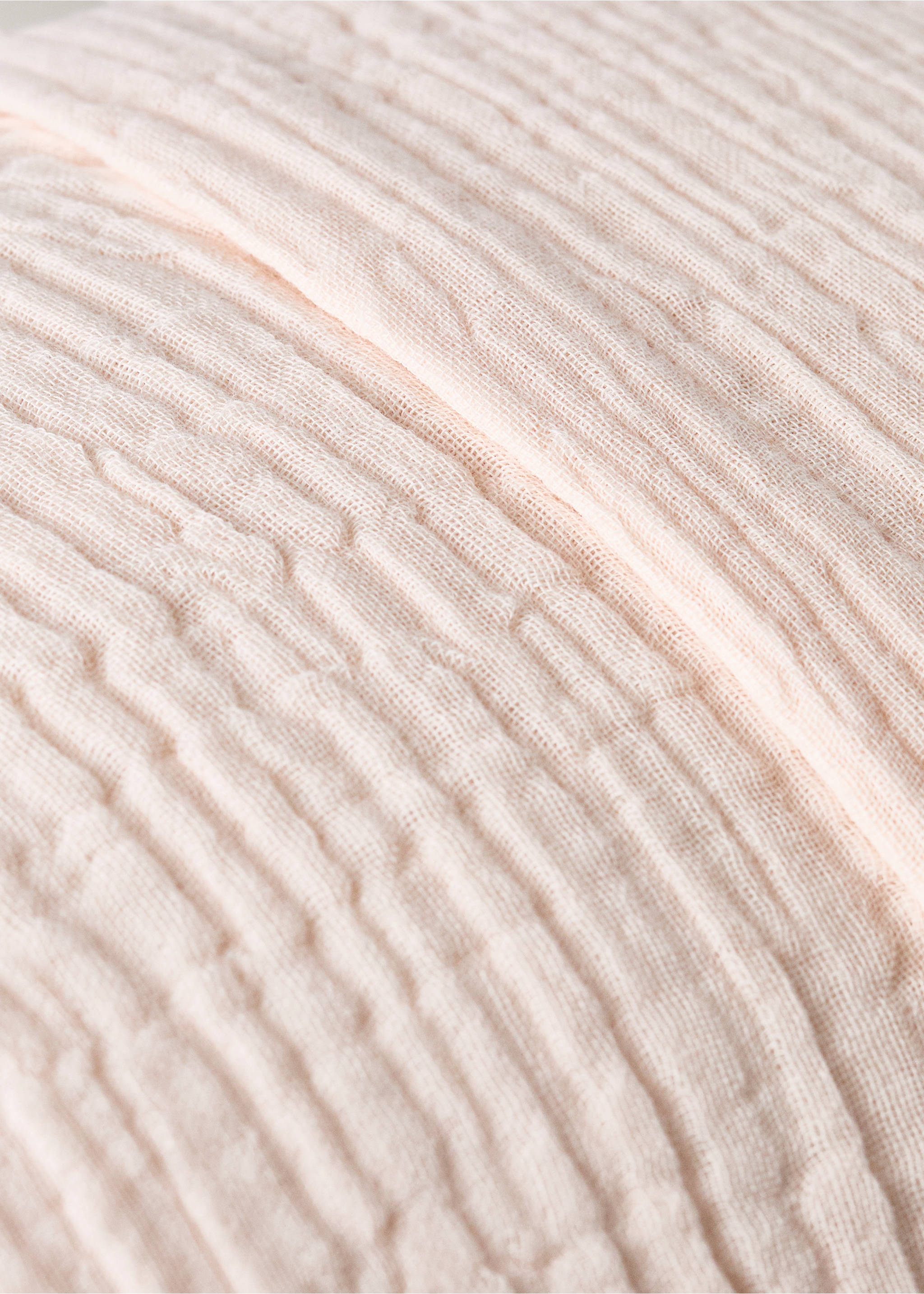 Housse de coussin enfant en gaze de coton teint en pièce, 30 x 40 cm - Détail de l'article 2, Rose. Ref: 27073338-00.