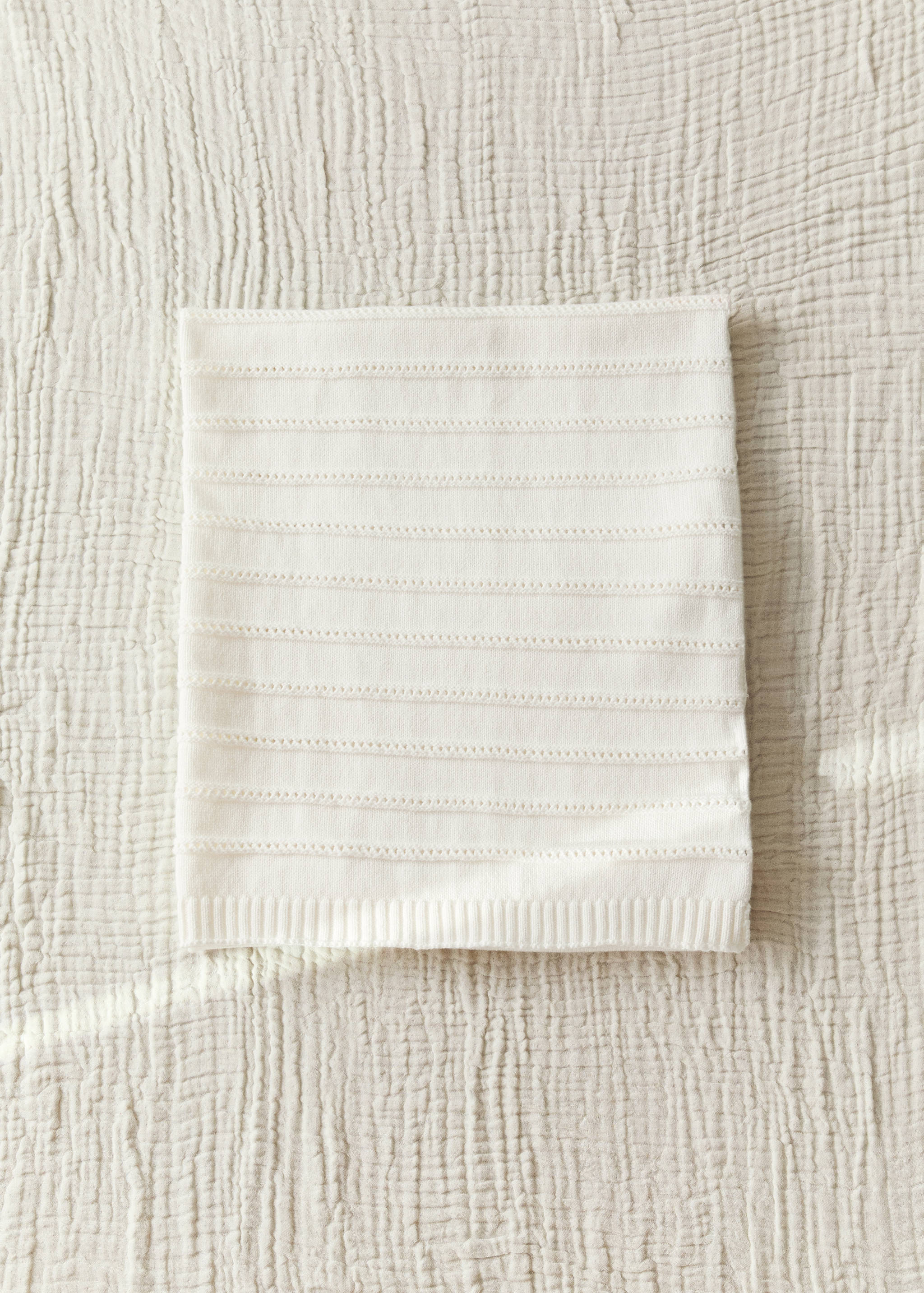 Children's cotton striped blanket - General plane