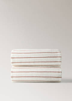 Children's cotton striped blanket — Caramel 5