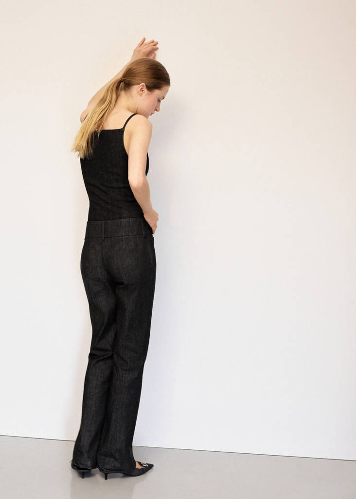 Fitted denim body — Black