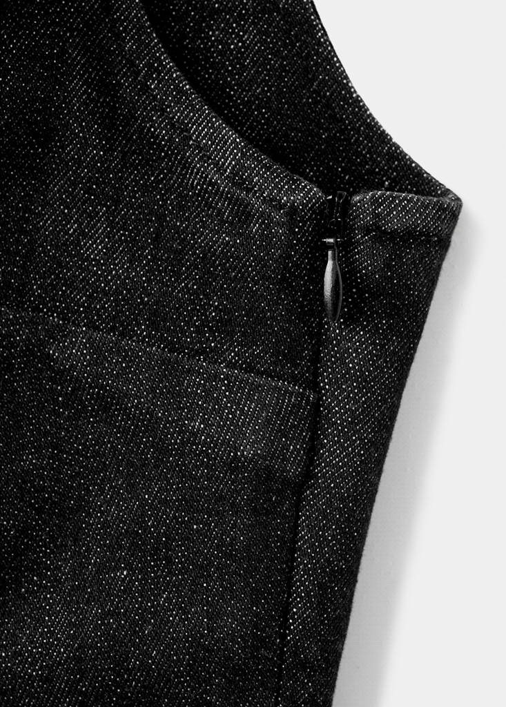 Fitted denim body — Black