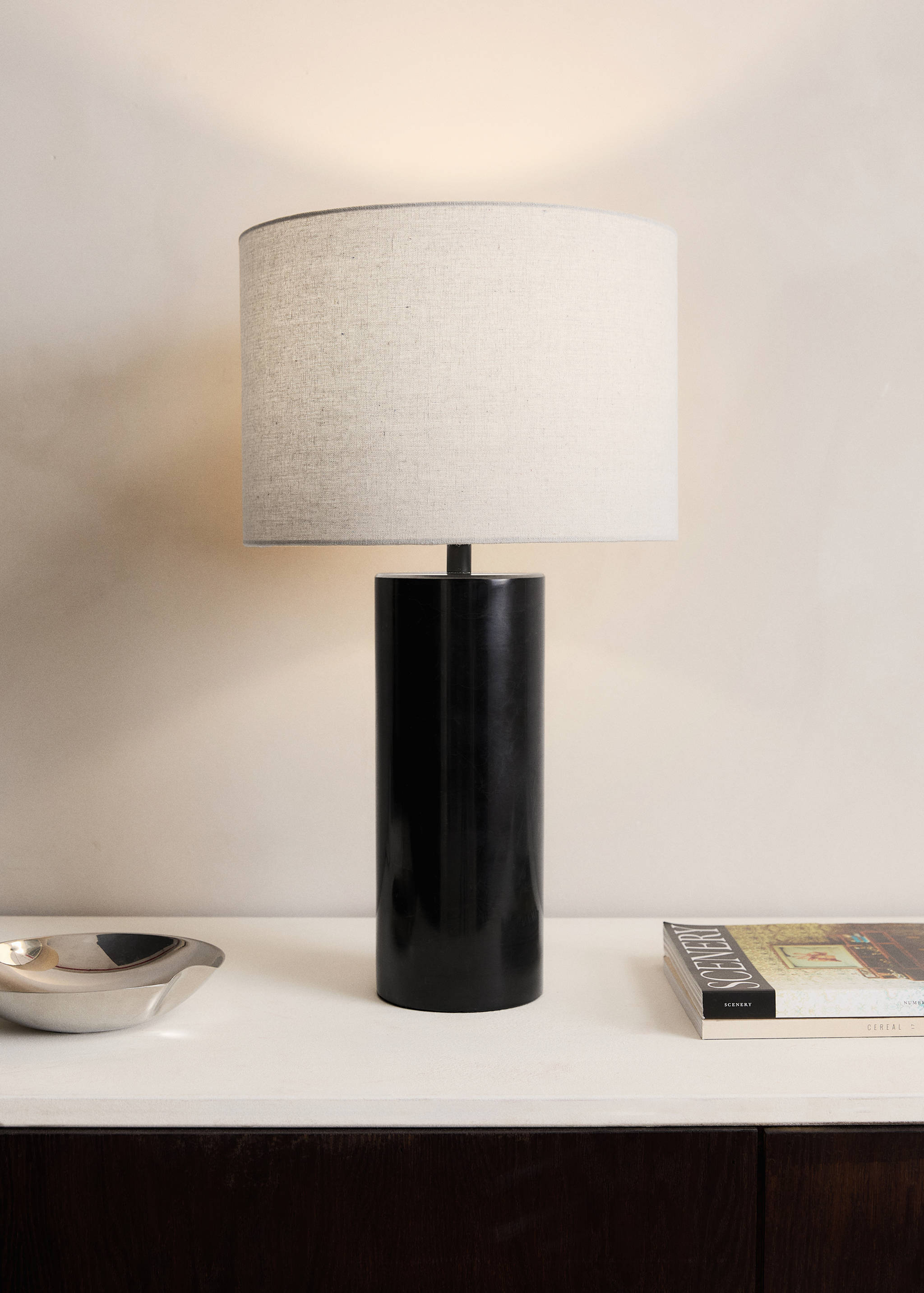 Mramorová lampa s podstavcem - Celkový náhled