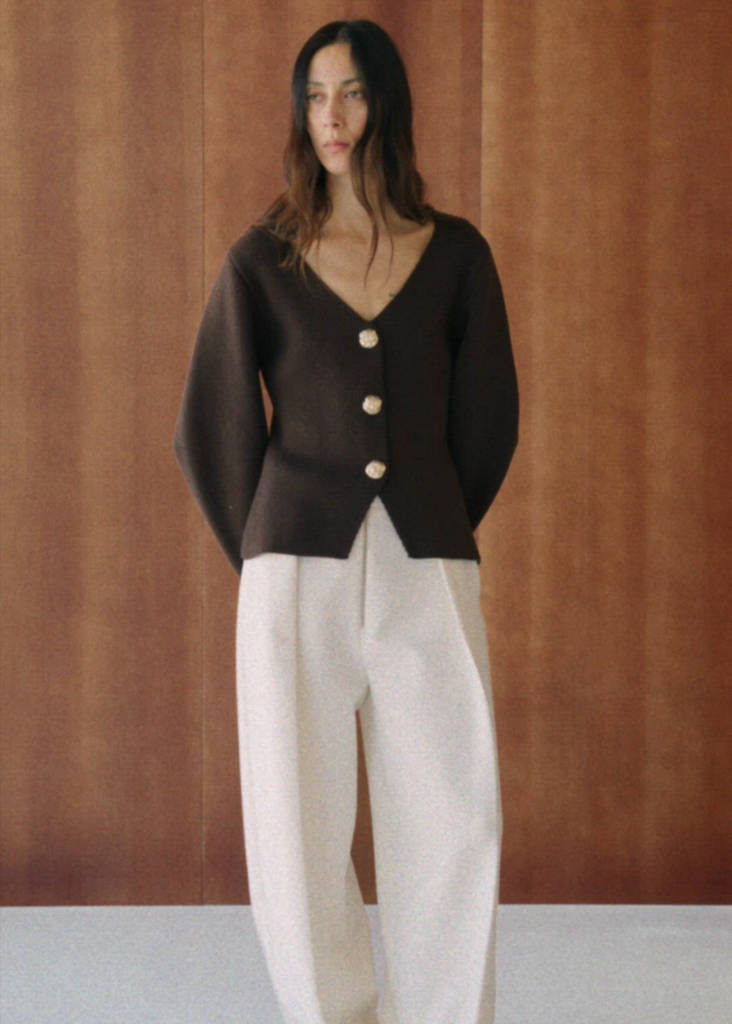 Knitted jacket with jewel buttons - Women | MANGO USA