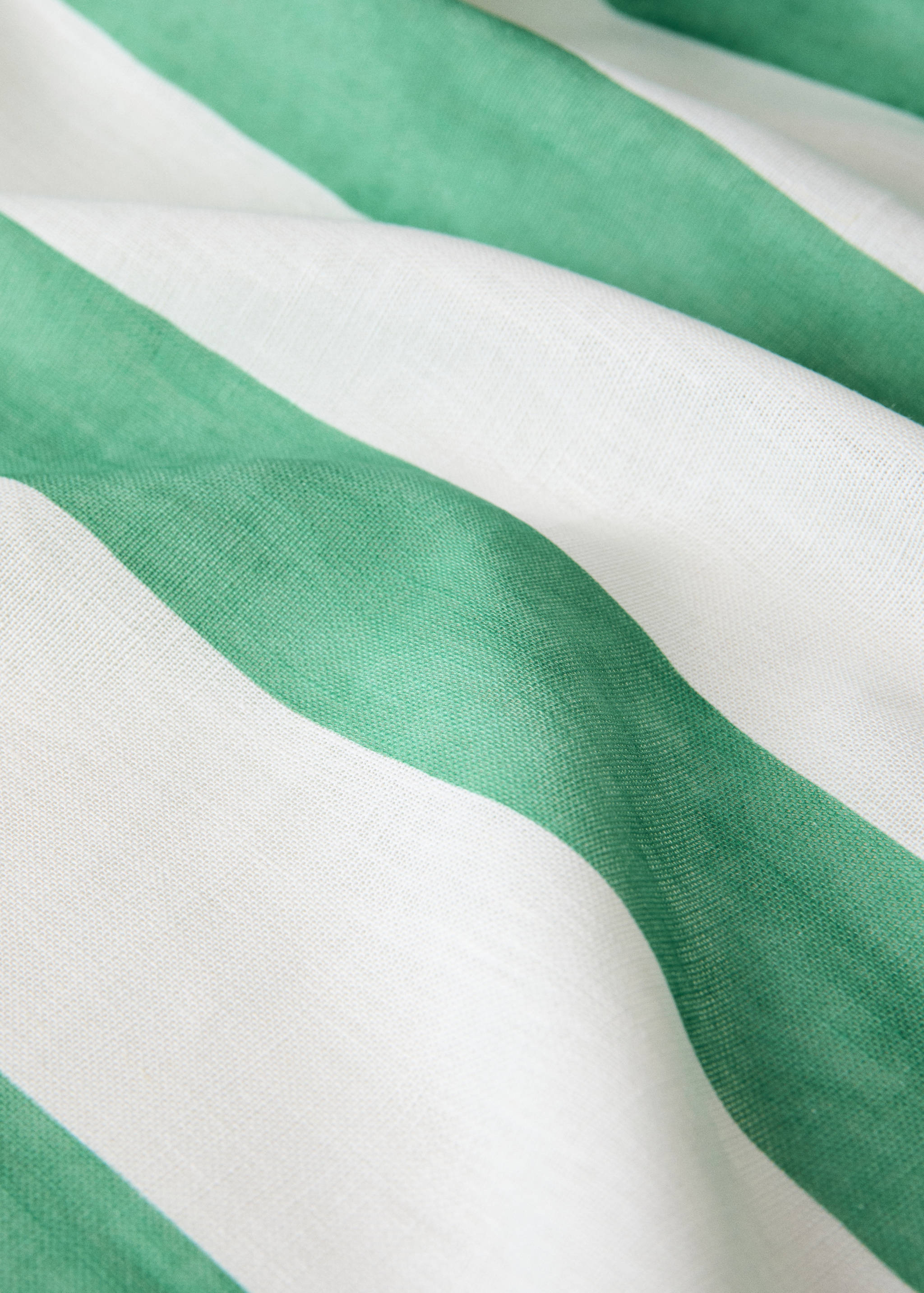 Linen cotton striped curtain with low transparency - Details of the article 1