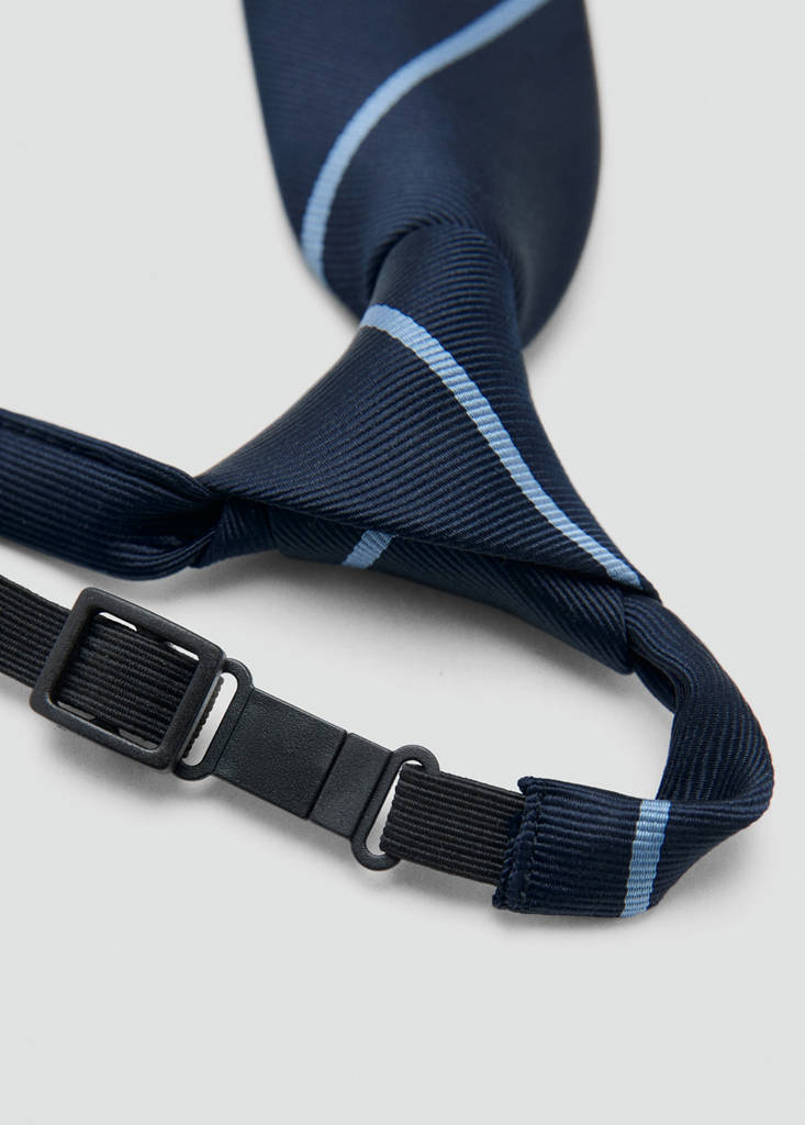 Striped tie — Navy