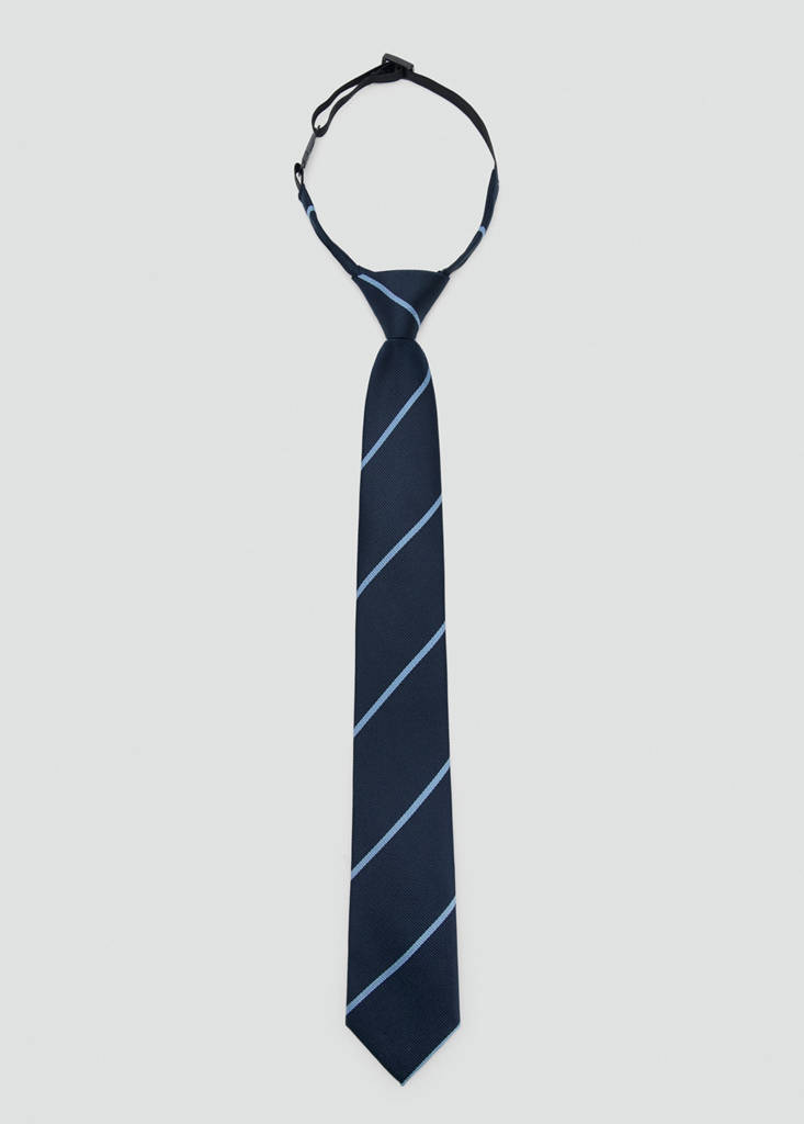 Striped tie — Navy