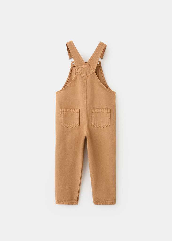 Long denim dungarees — Ochre