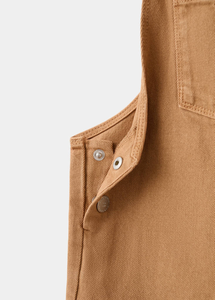 Long denim dungarees — Ochre