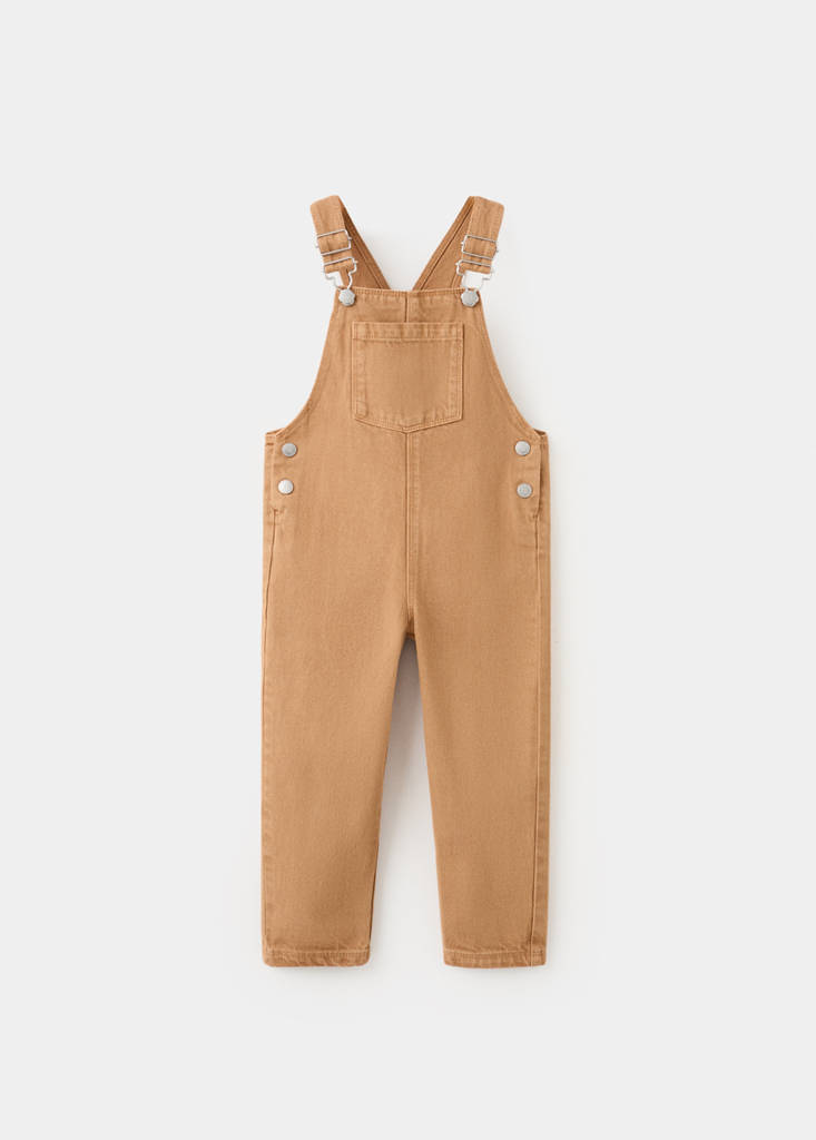 Long denim dungarees — Ochre