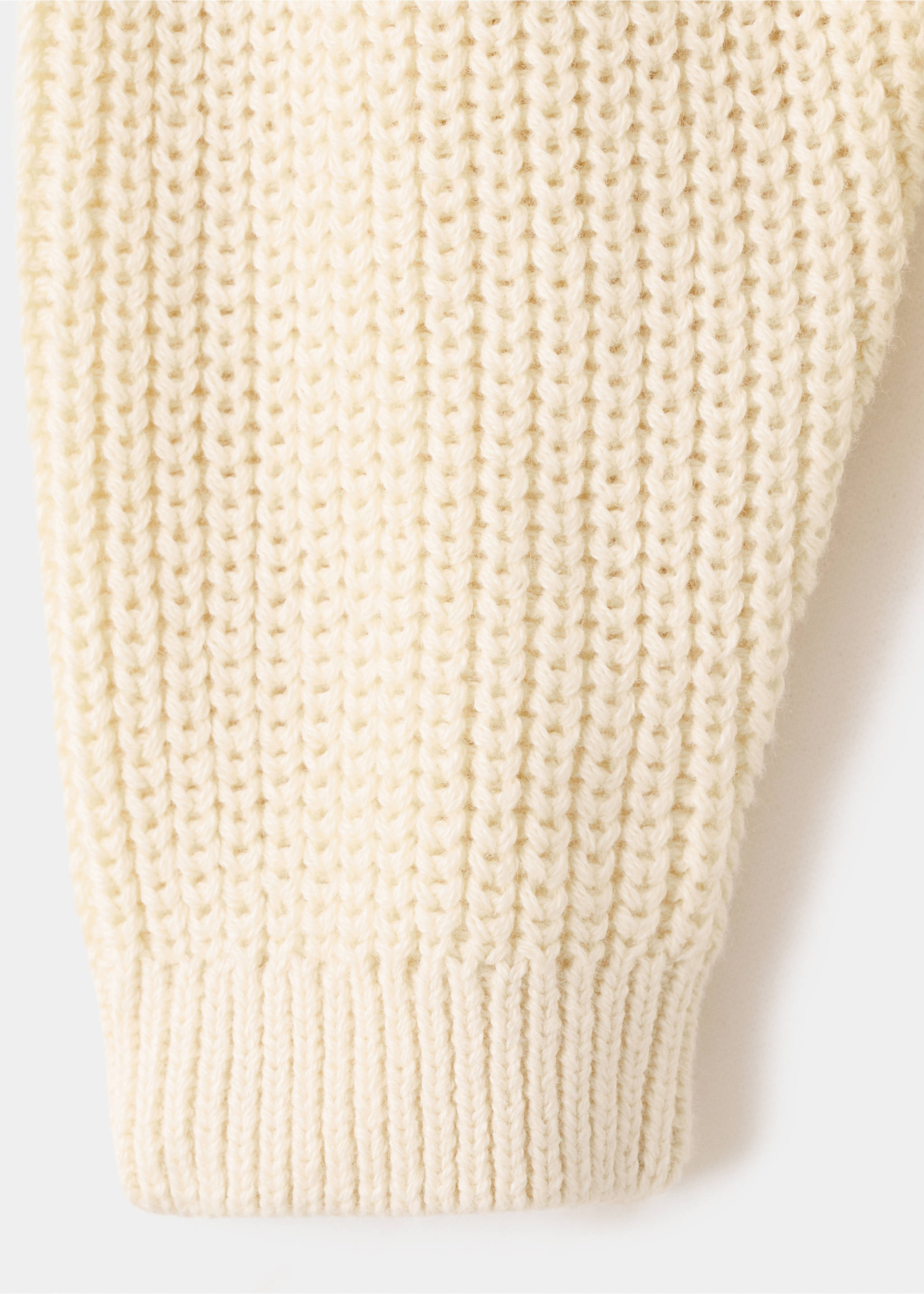 100% cotton knitted sweater - Details of the article 0, Sand. Ref: 27073711-00.
