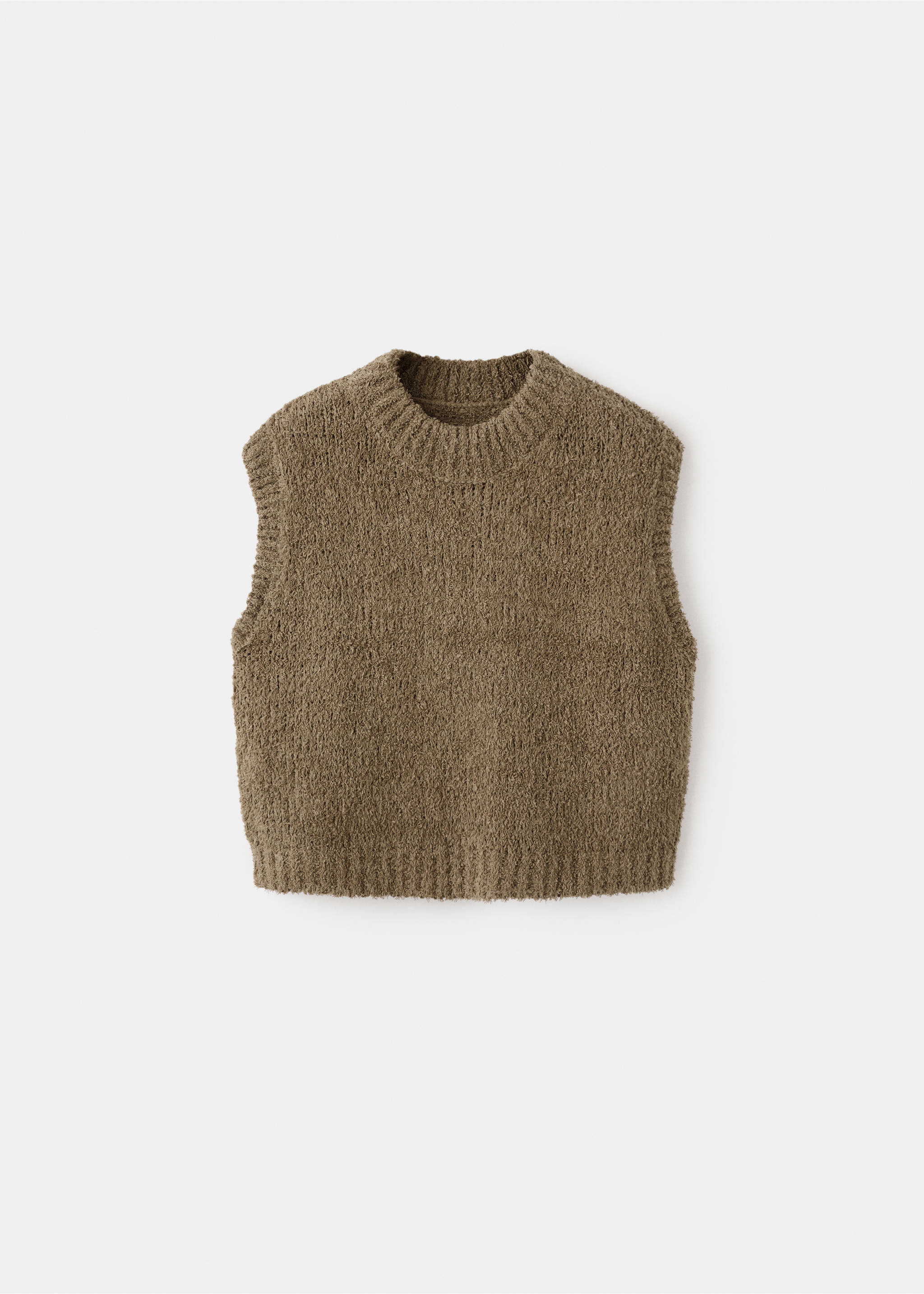 Knitted vest - Article without model, Chocolate. Ref: 27073713-00.