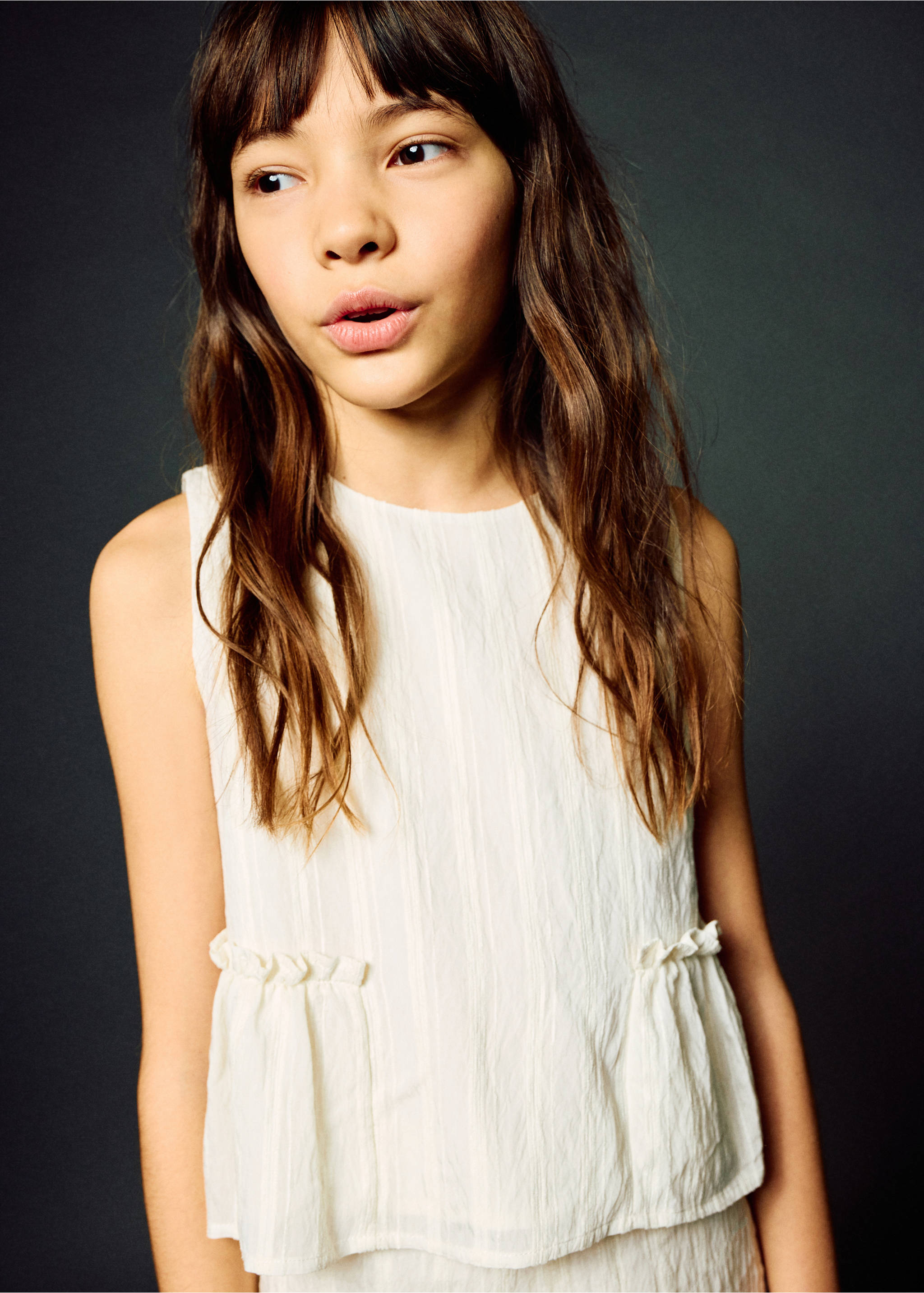 花边棉质衬衫 - null, 米色. Ref: 27073715-00.