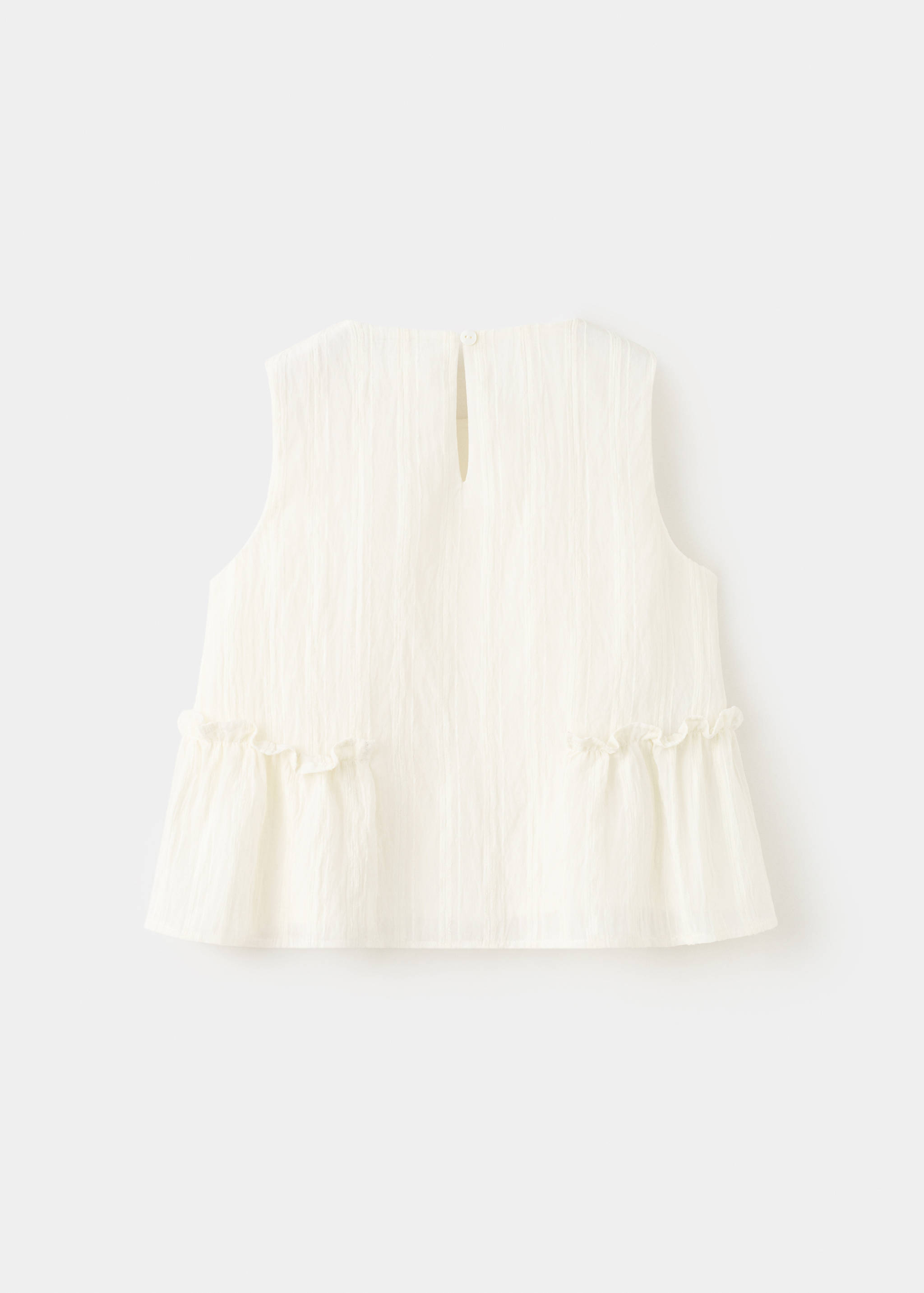 花边棉质衬衫 - null