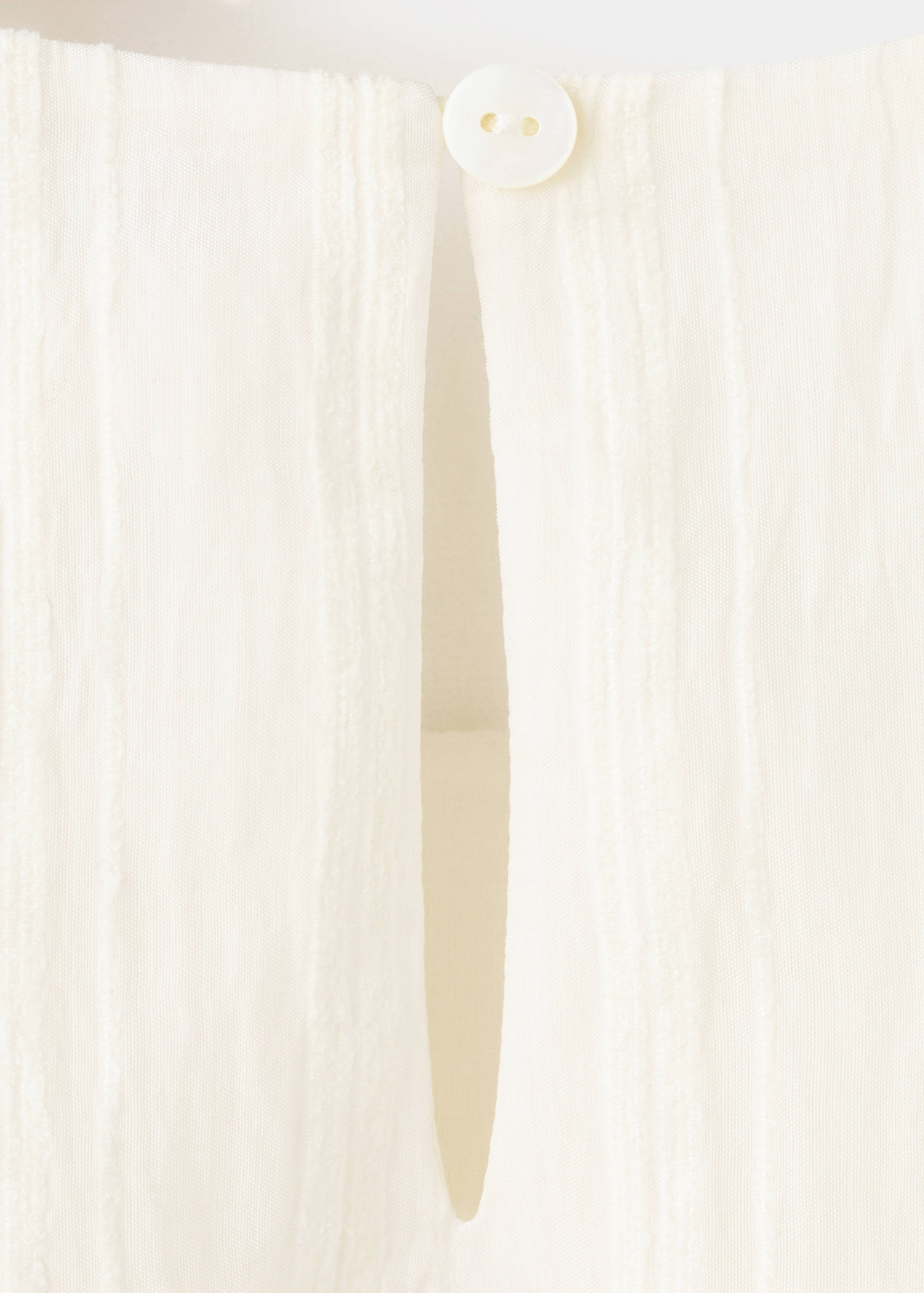 花边棉质衬衫 - null