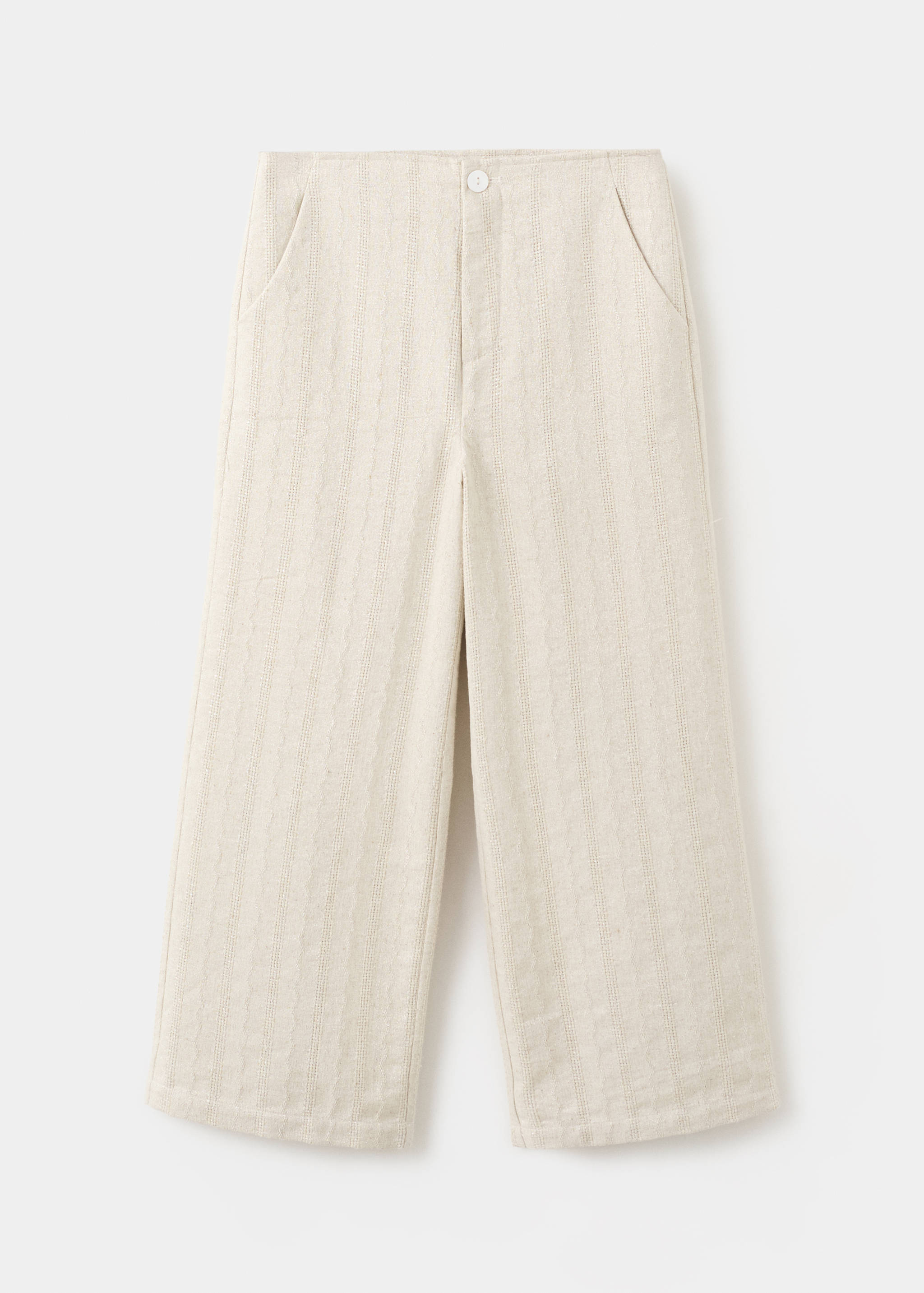 Pantalon en mélange de lin brodé - Article sans modèle