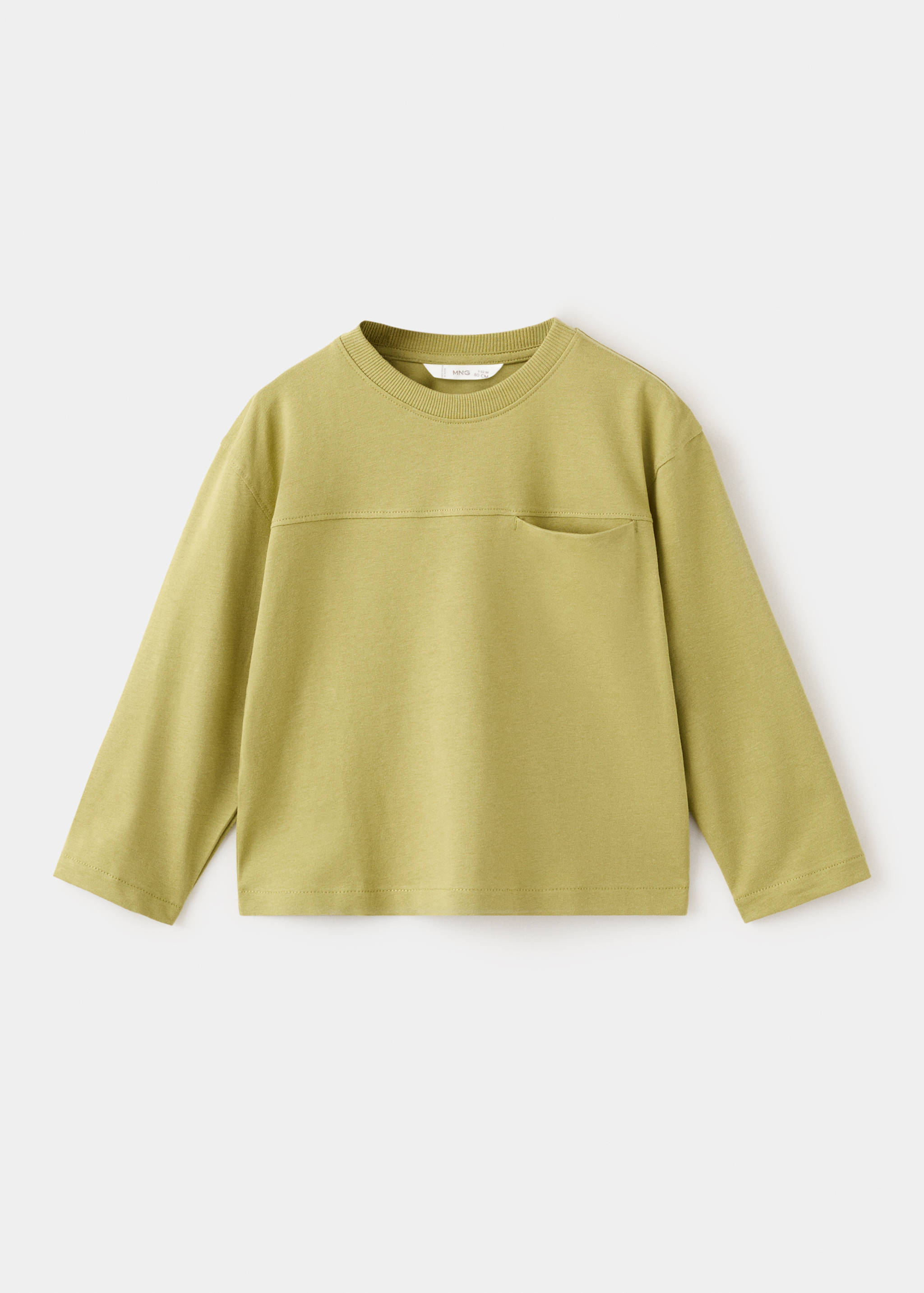 Cotton T-shirt with pocket detail - Article without model