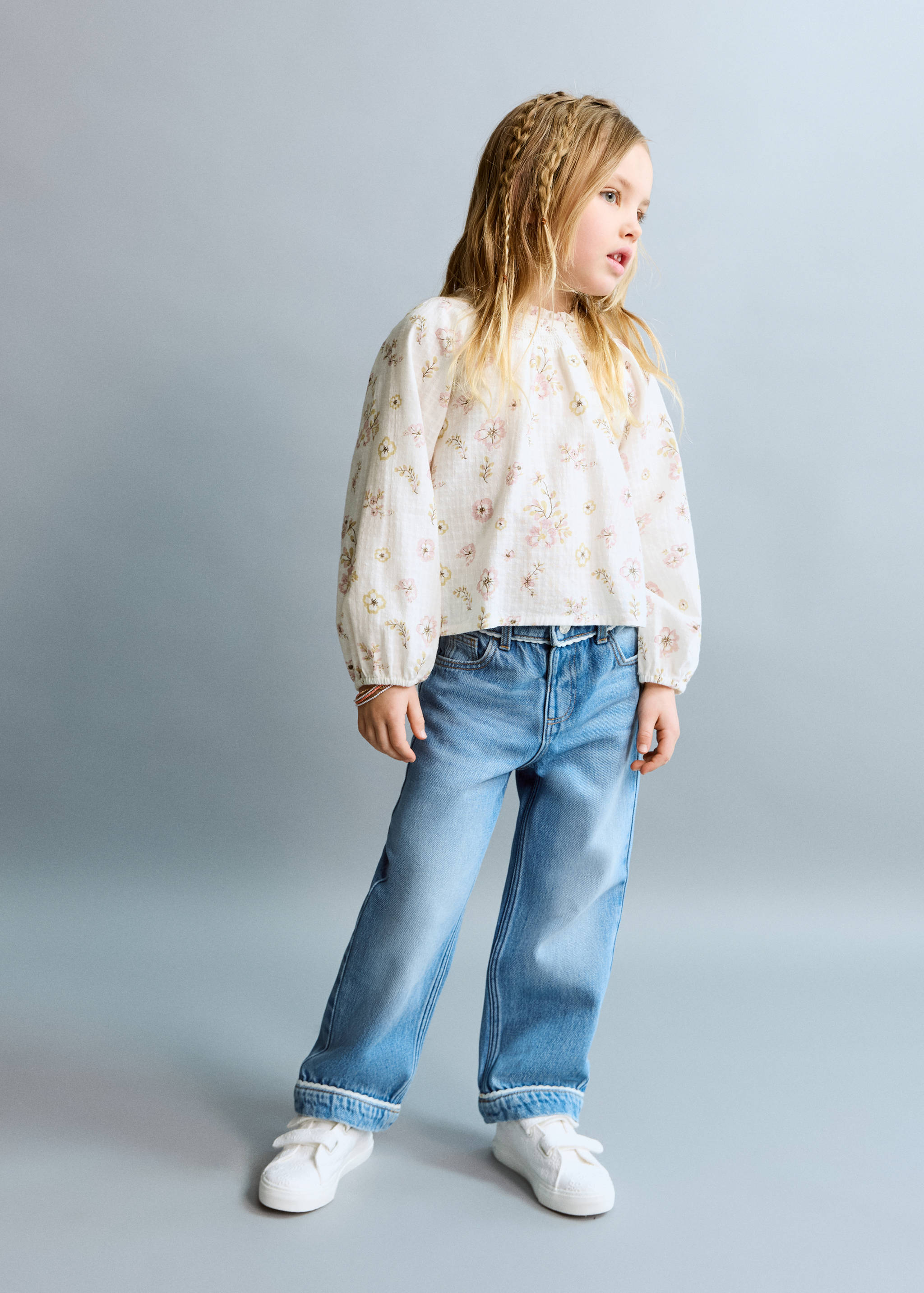 Blusa algodón estampado floral - Plano general