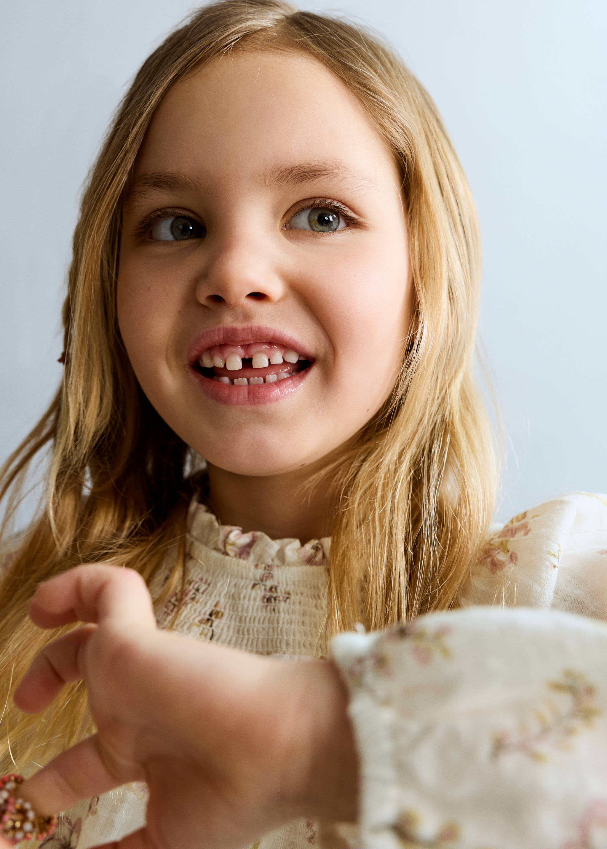 Blusa algodón estampado floral - Plano medio