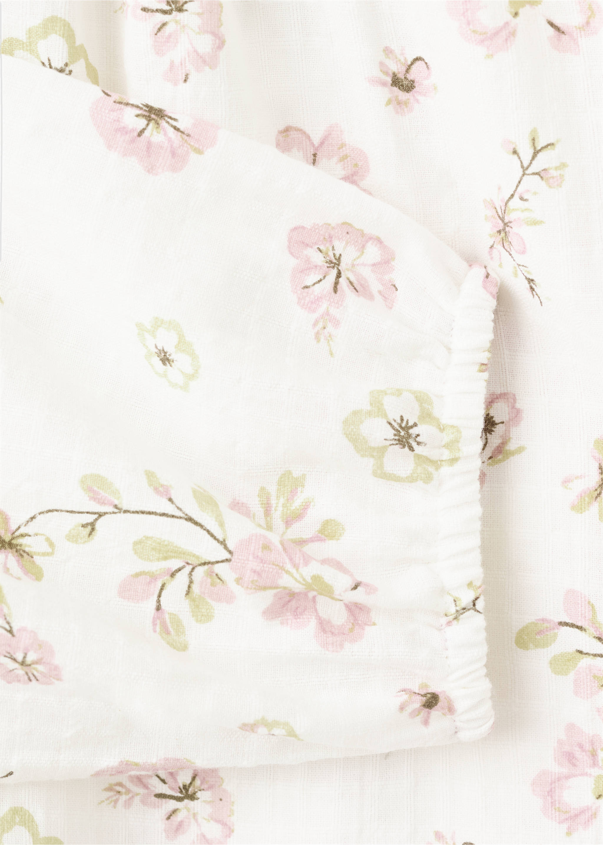 Blusa algodón estampado floral - Detalle del artículo 8, Blanco. Ref: 27073724-00.