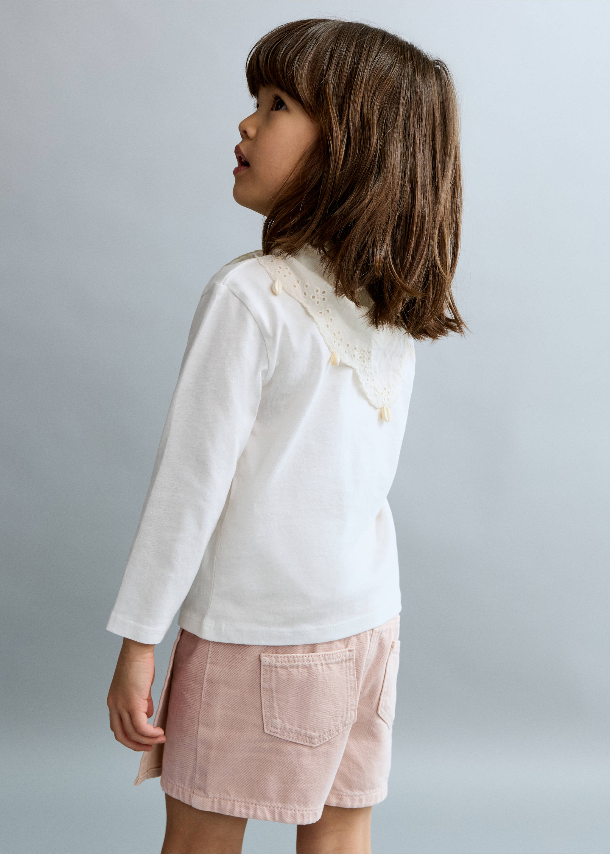 Denim skort - Medium plane, Pink. Ref: 27073725-00.