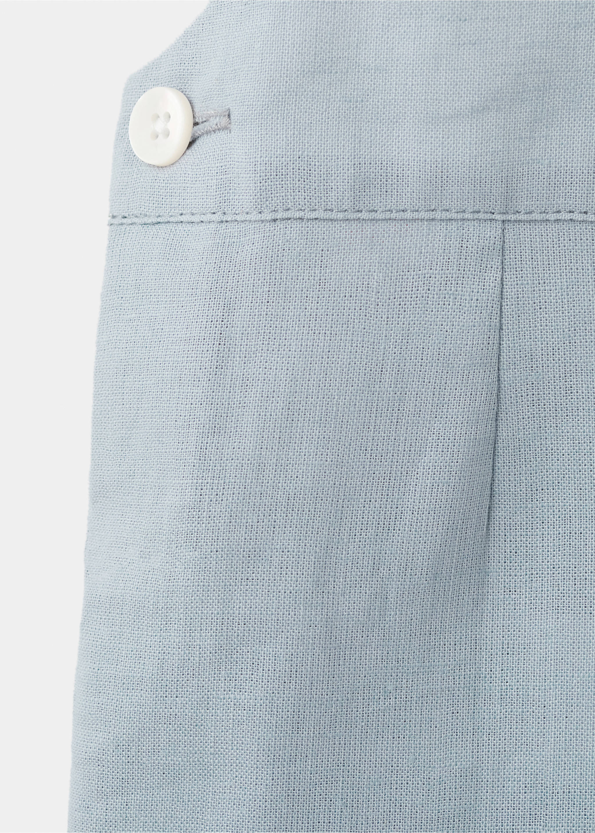Peto corto lino - Detalle del artículo 0, Azul. Ref: 27073727-00.