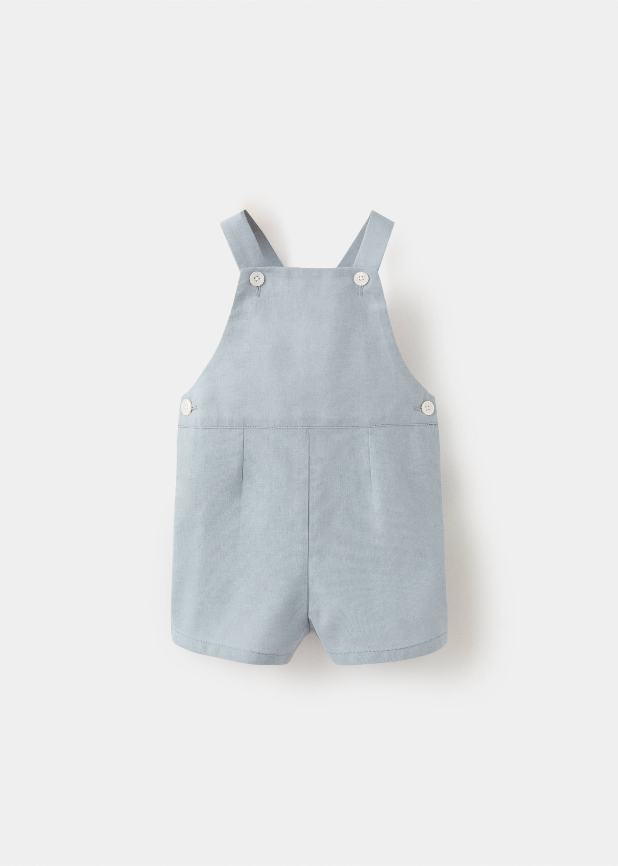 Short linen playsuit - Article without model, Blue. Ref: 27073727-00.