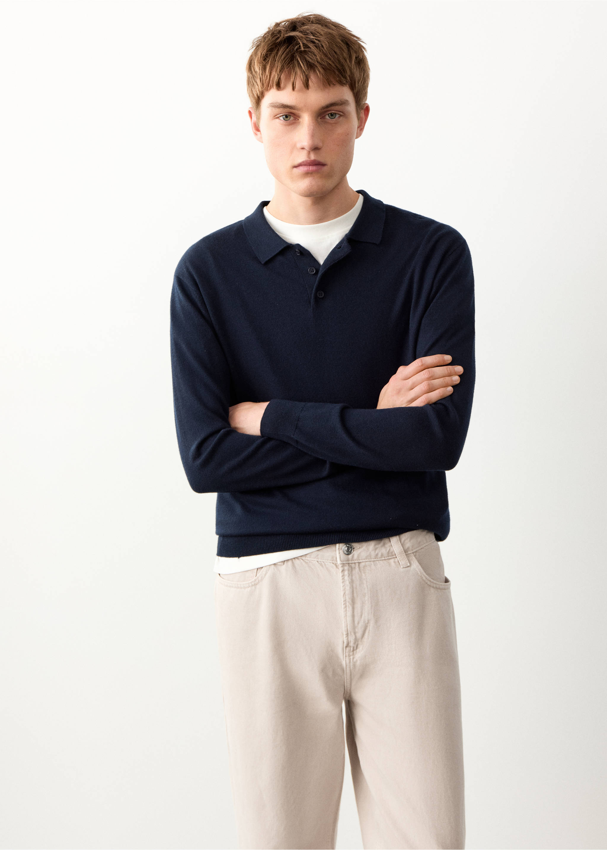 Relaxed fit jeans - Details of the article 1, Light/Pastel Grey. Ref: 27073728-00.