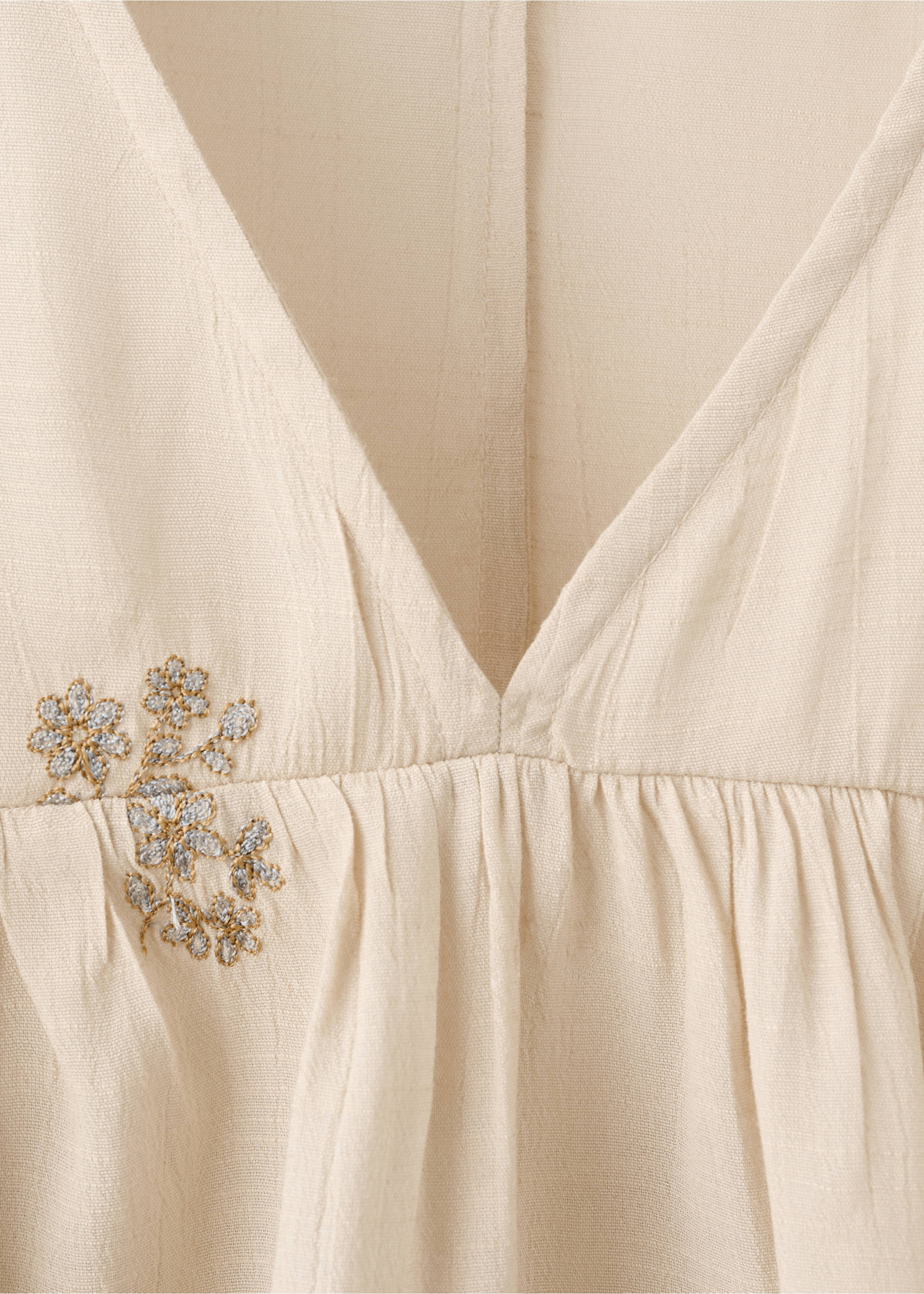 Bead detail blouse - Details of the article 8, Beige. Ref: 27073729-00.