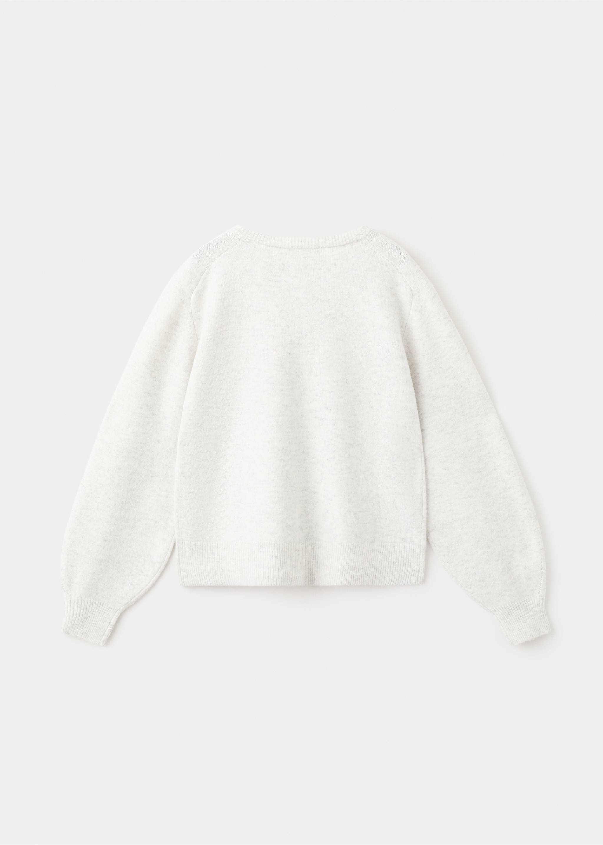 Pletena vesta - Stražnji dio artikla, Heather svjetlosiva. Ref: 27073730-00.