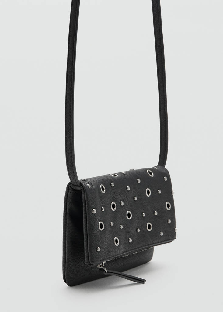 Studded clutch bag — Black