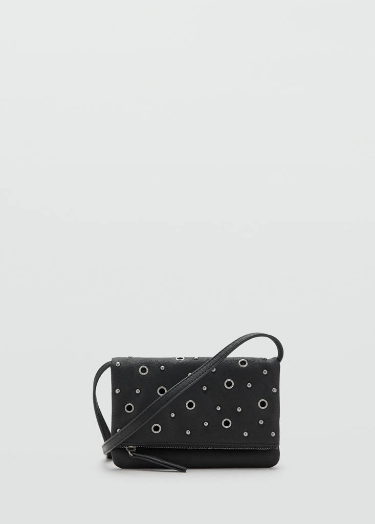 Studded clutch bag — Black
