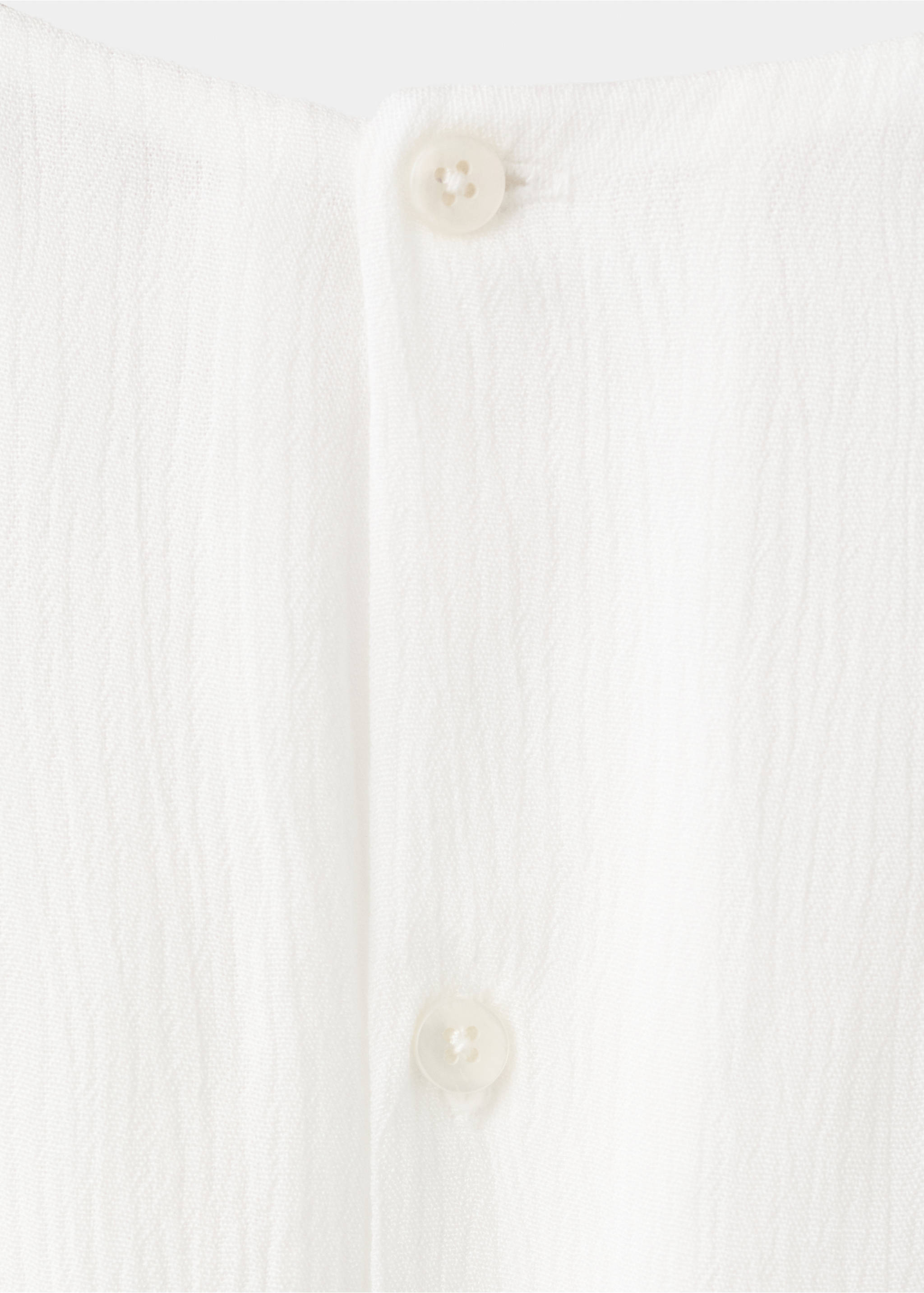 Frilled long jumpsuit - Details of the article 0, White. Ref: 27073733-00.