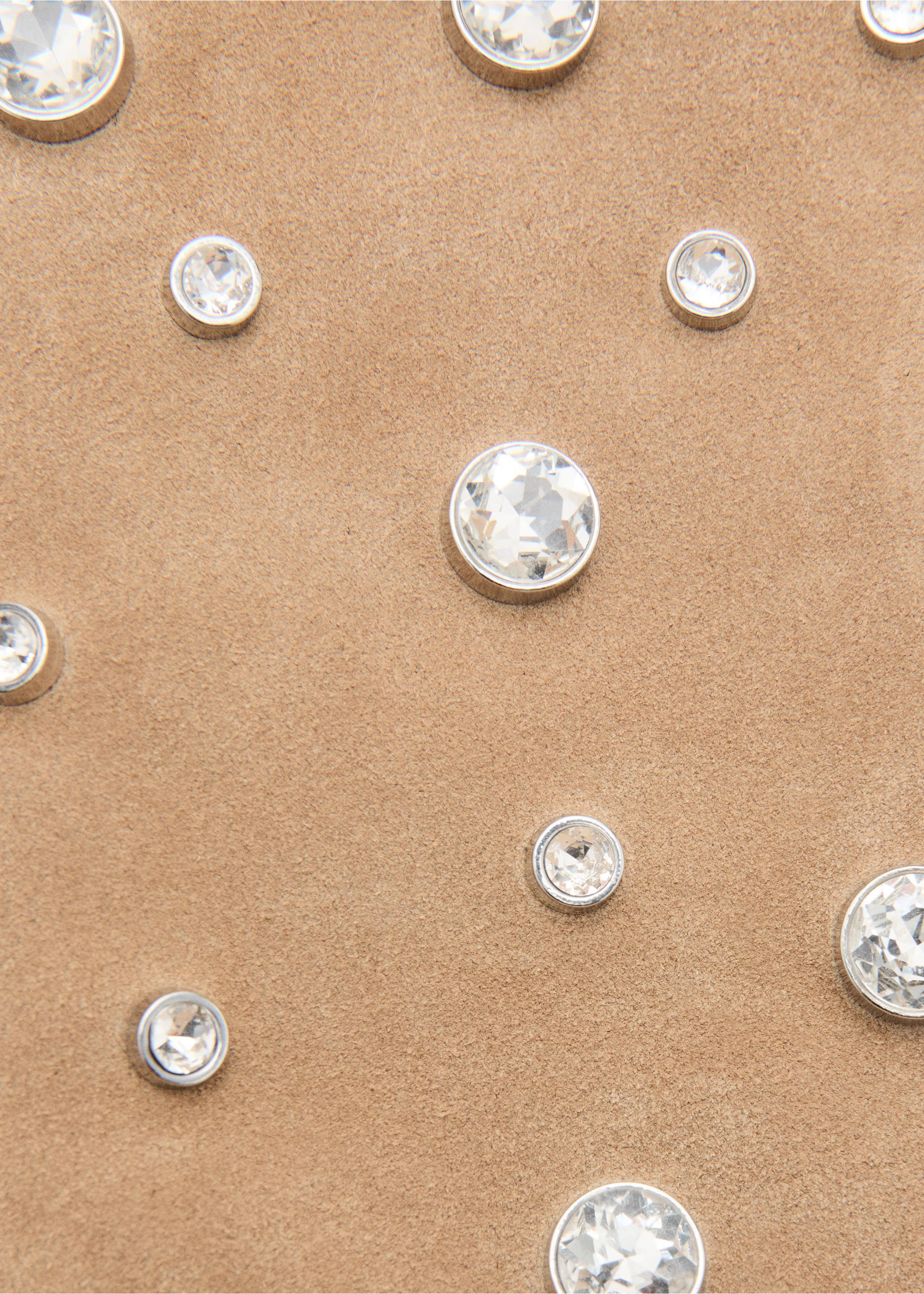 铆钉绒面革手袋 - null, 米黄色. Ref: 27073734-00.