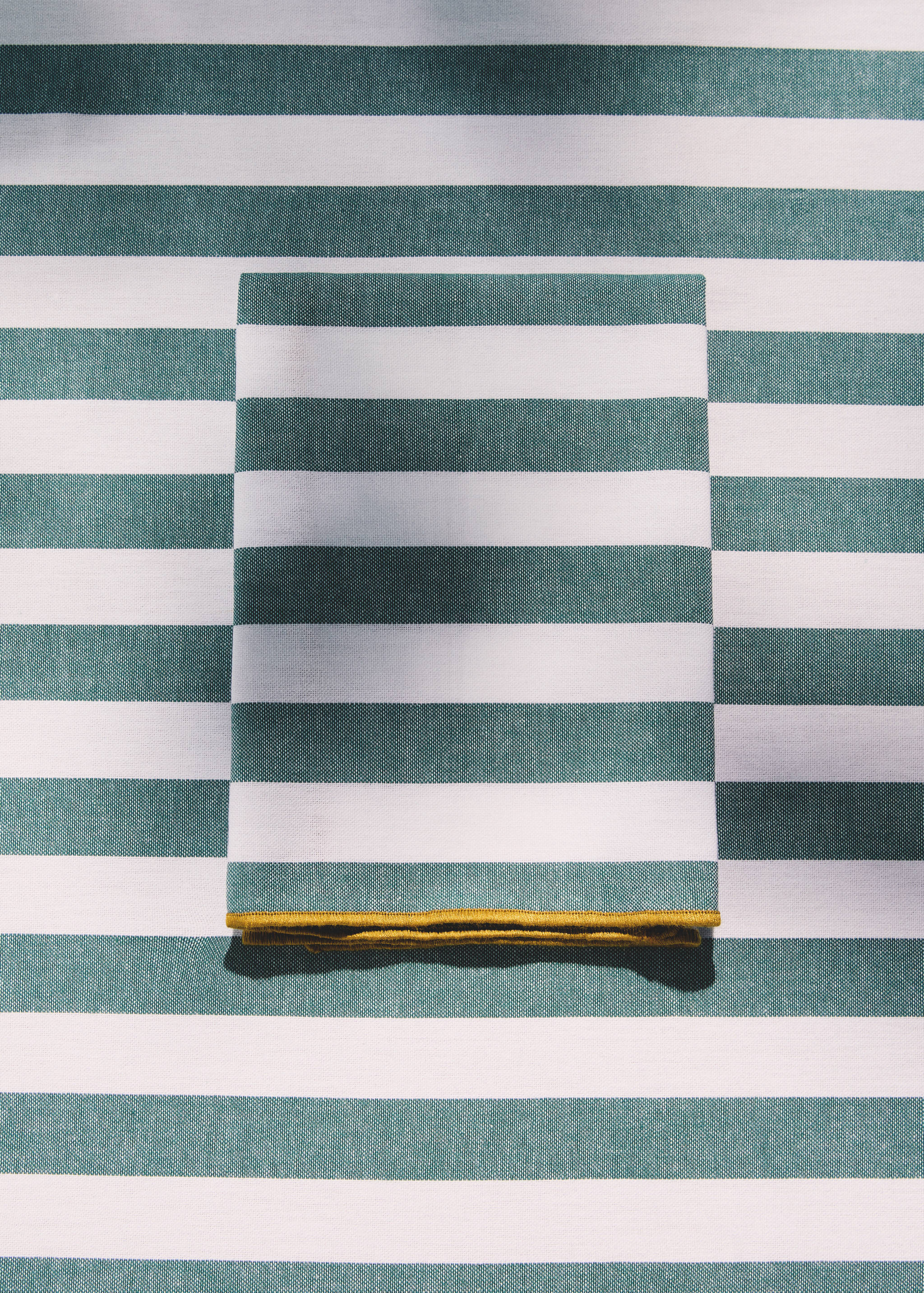 Cotton napkins with coloured stripes - General plane
