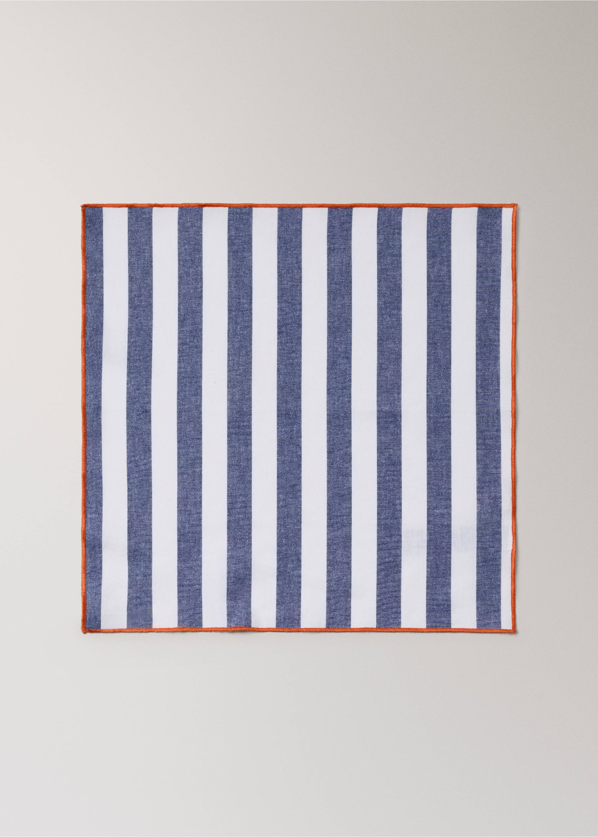 Serviettes de table en coton à rayures colorées - Article sans modèle, Bleu. Ref: 27073740-00.