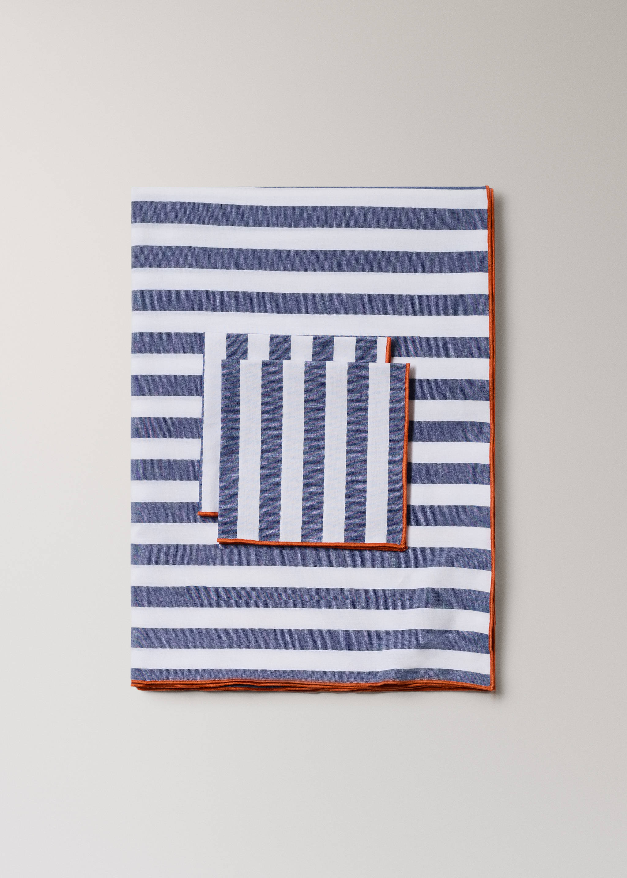 Cotton napkins with coloured stripes - Details of the article 1