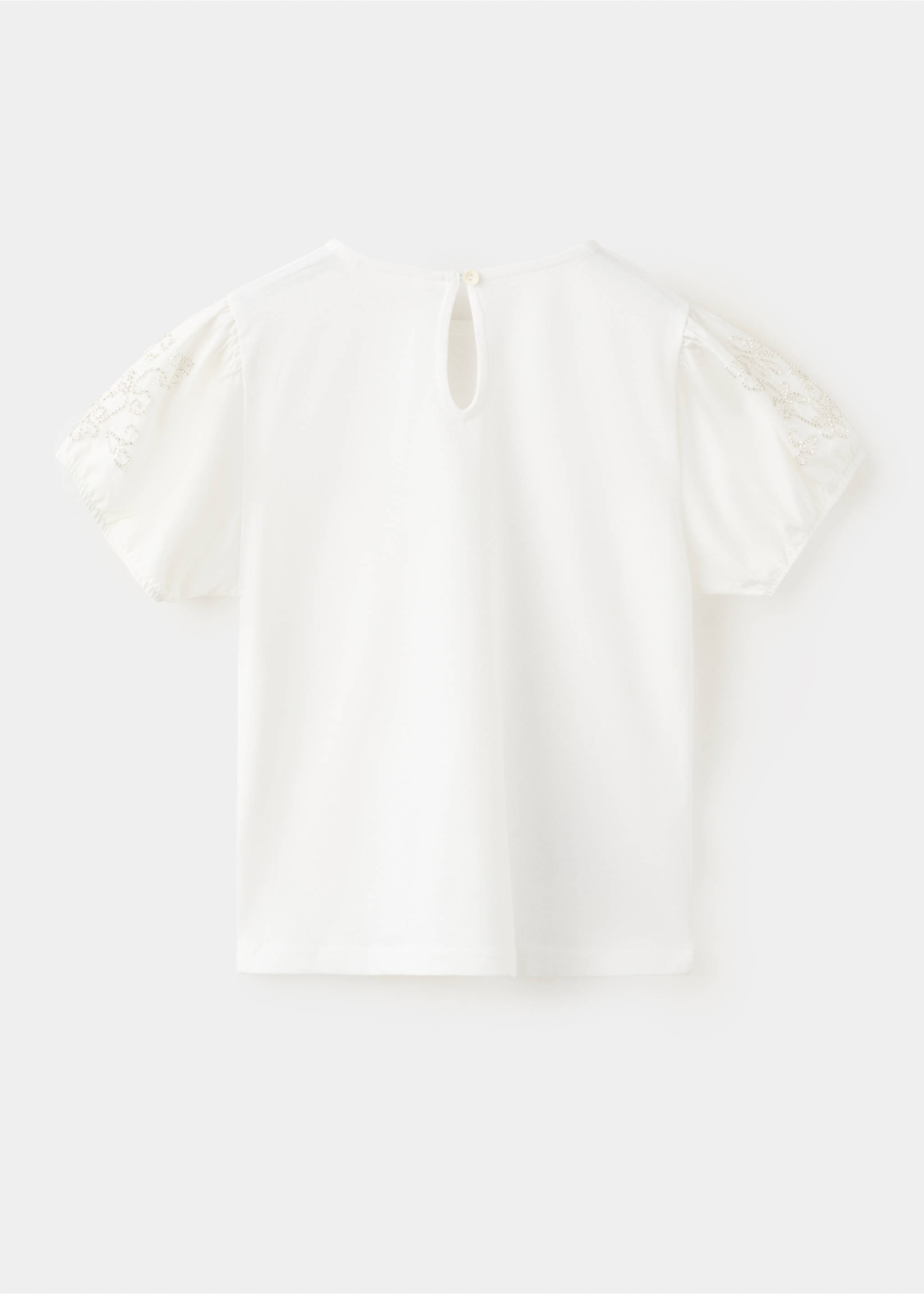 Strass cotton t-shirt - Reverse of the article, Off White. Ref: 27074043-00.