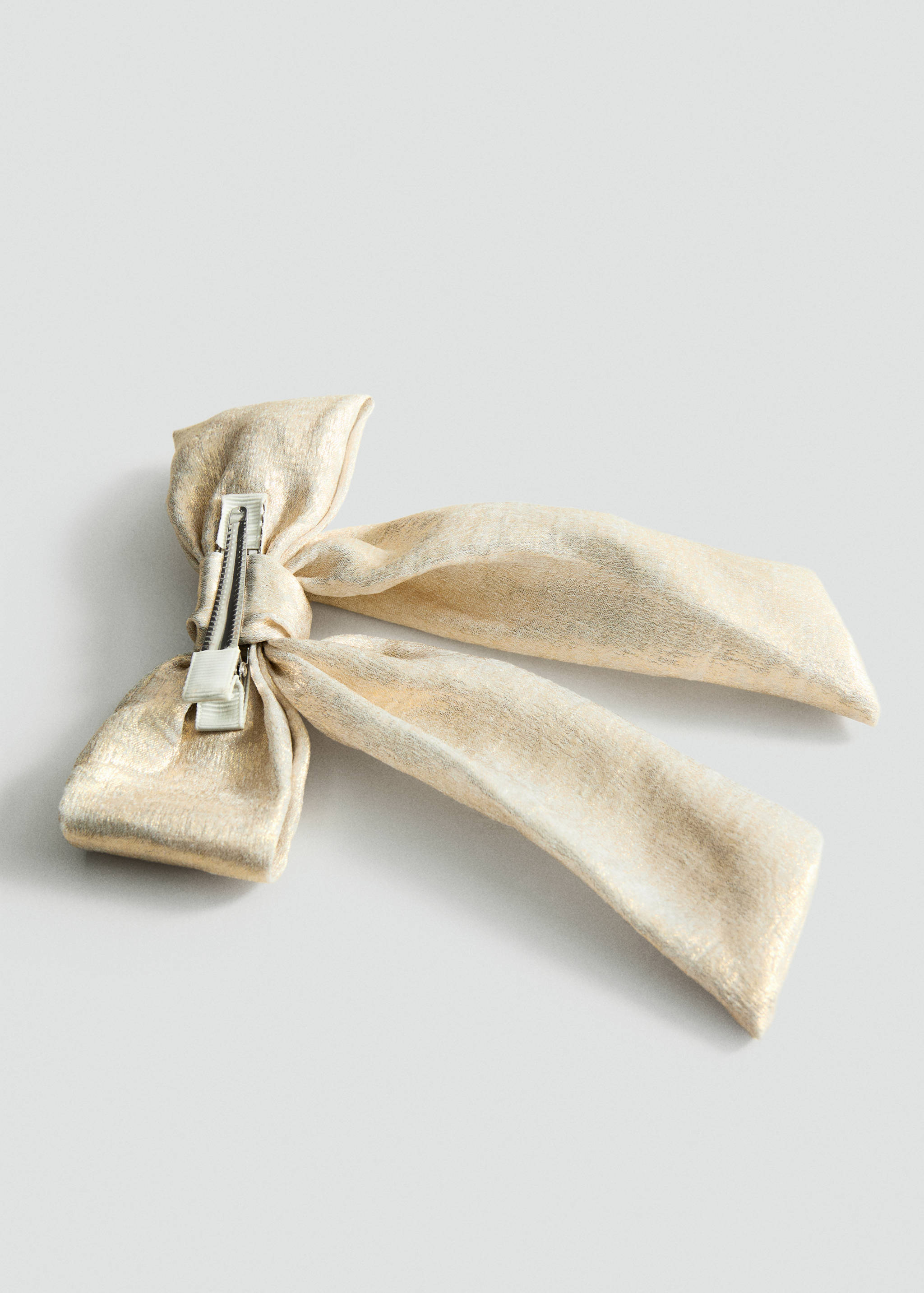 金属蝴蝶结发夹 - null