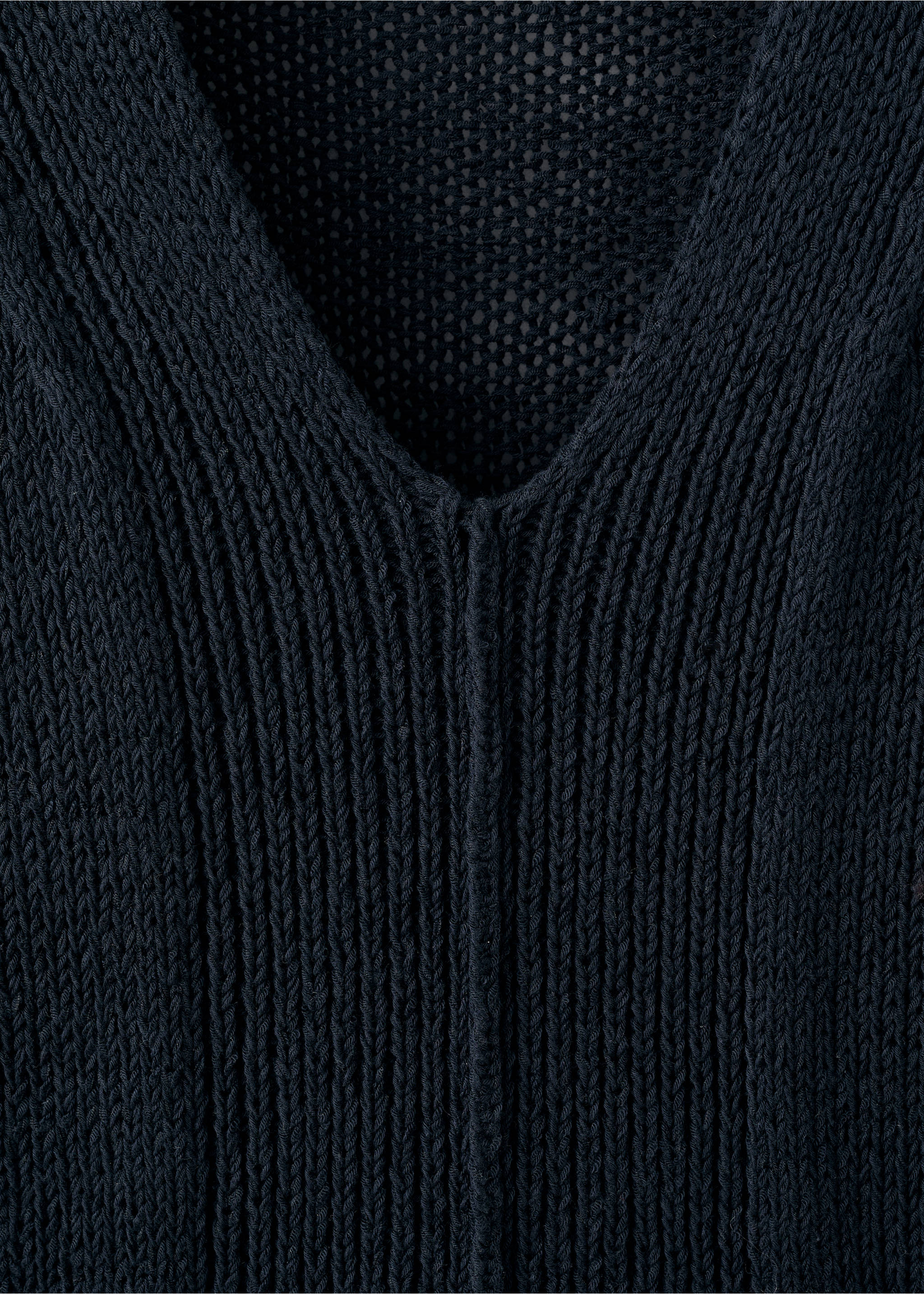 Úpletový svetr s žebrovanými detaily - Detail zboží 8, Šedá antracit. Ref: 27074047-00.