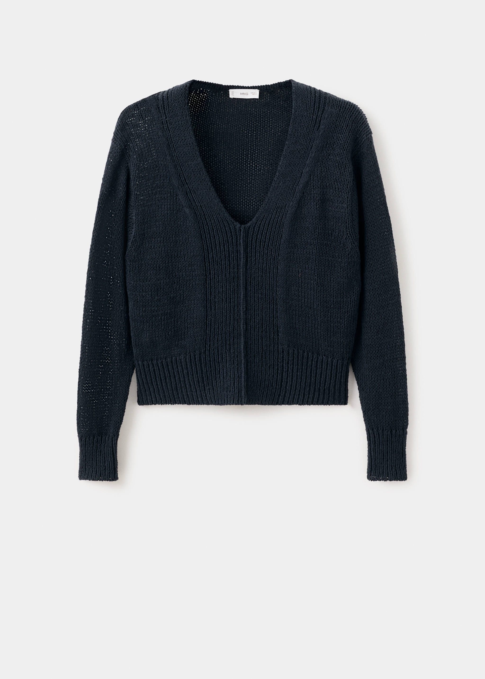 Knitted sweater with ribbed details - Article without model